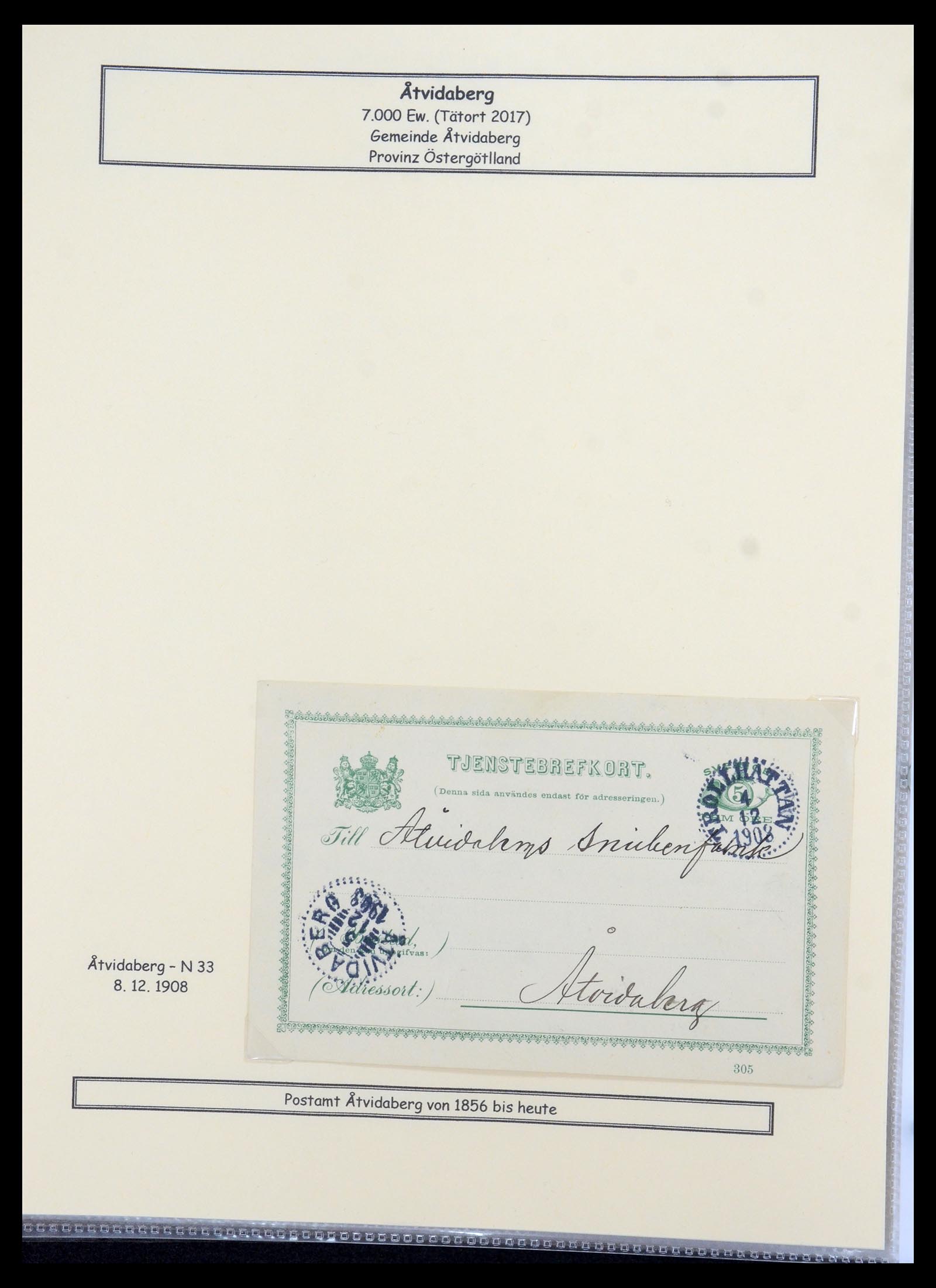 36259 306 - Postzegelverzameling 36259 Zweden stempels 1858-1950.