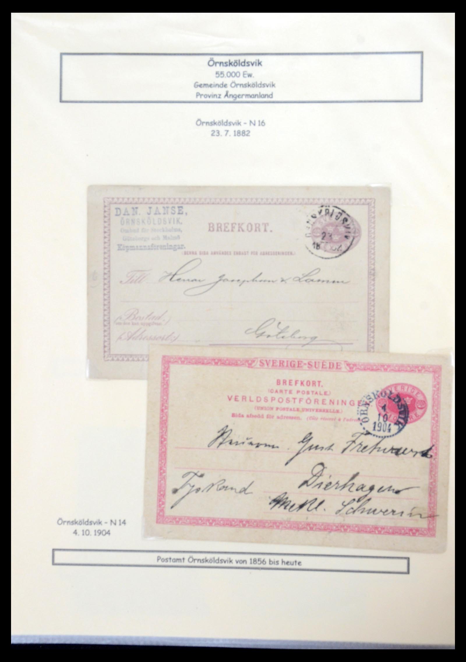 36259 317 - Postzegelverzameling 36259 Zweden stempels 1858-1950.