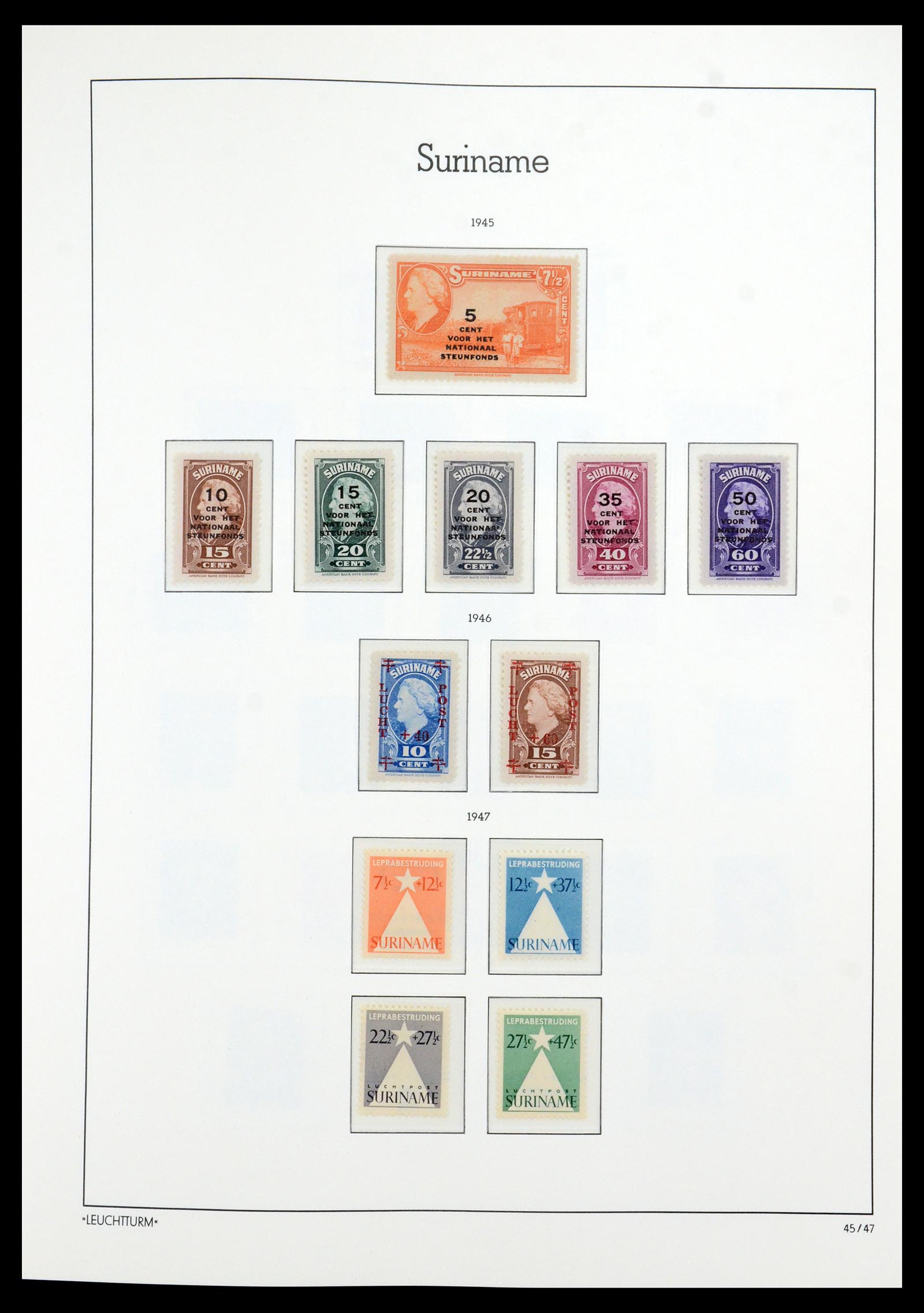 36260 021 - Postzegelverzameling 36260 Suriname 1872-1983.
