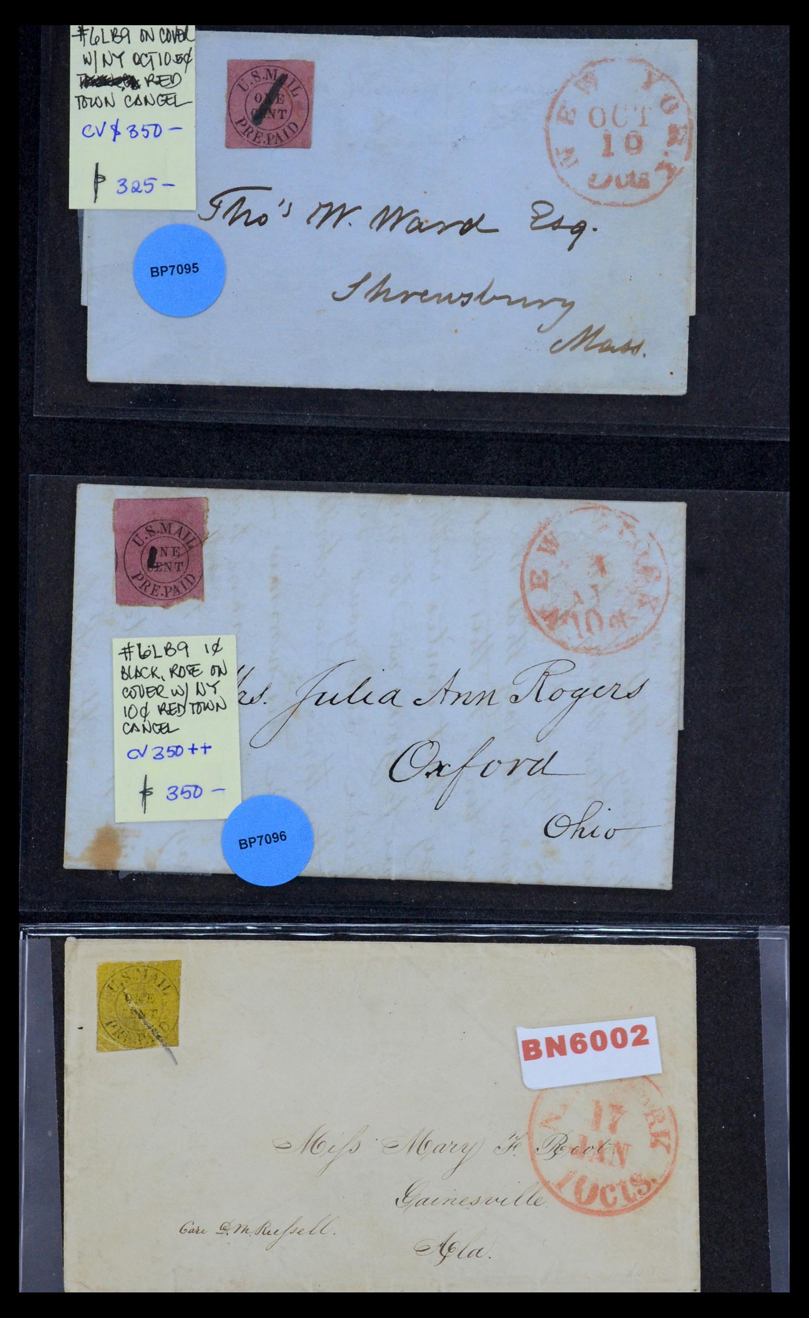 36270 008 - Postzegelverzameling 36270 USA locals/carriers 1851-1888.