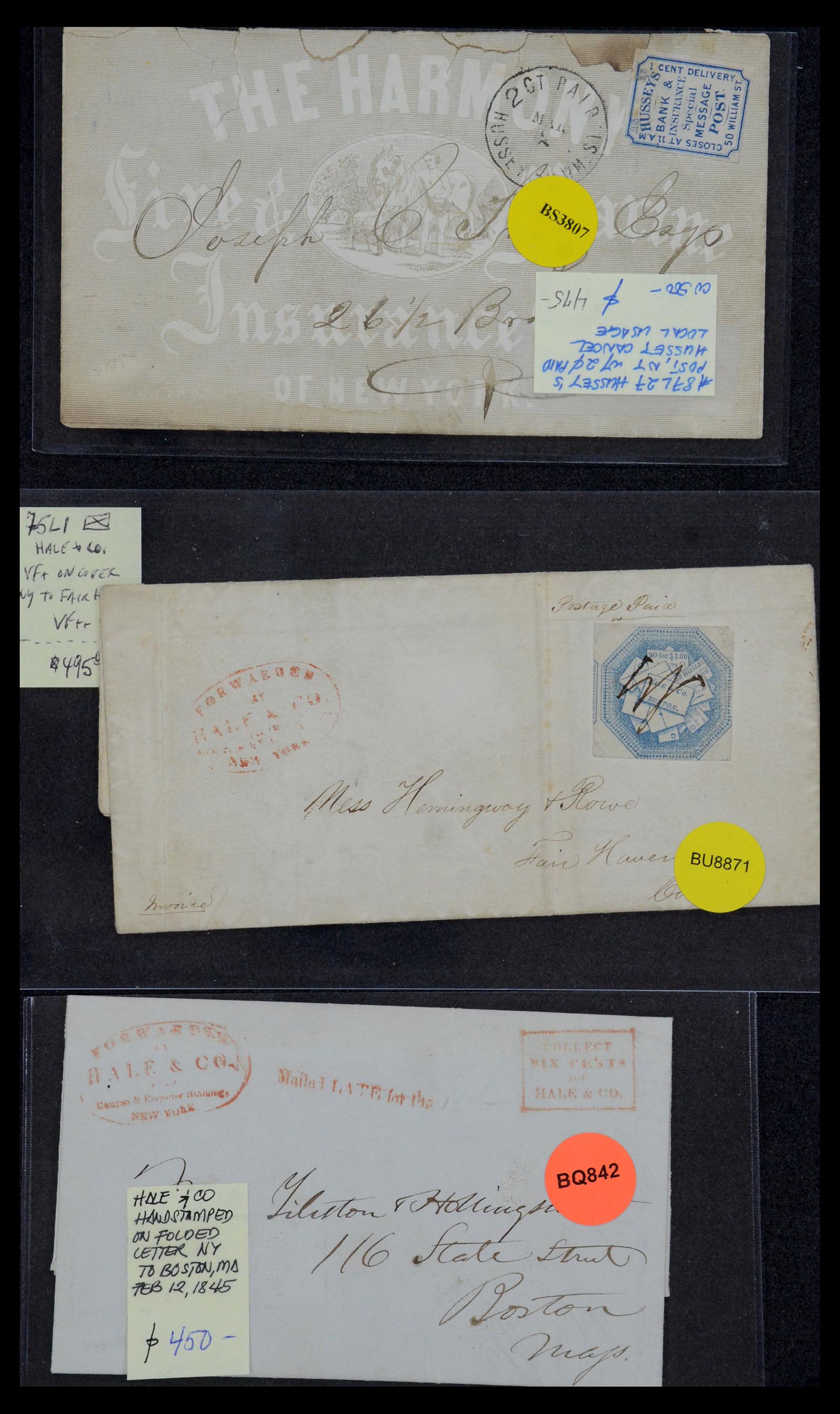 36270 015 - Postzegelverzameling 36270 USA locals/carriers 1851-1888.