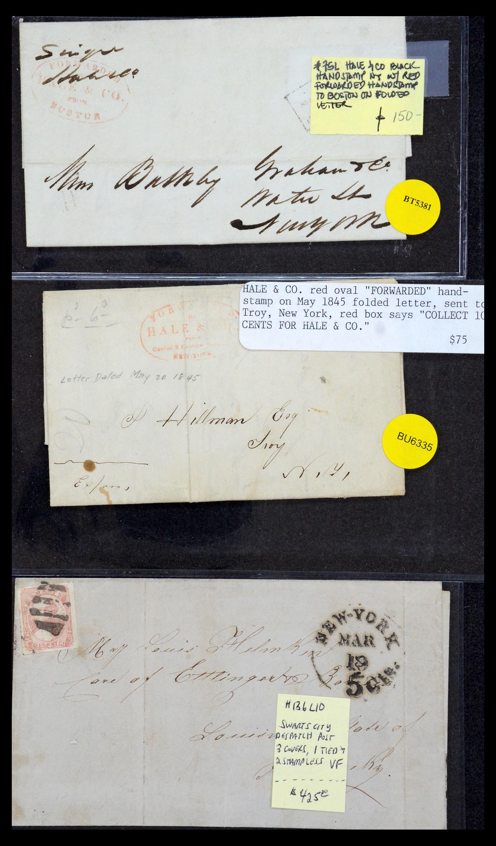 36270 019 - Postzegelverzameling 36270 USA locals/carriers 1851-1888.