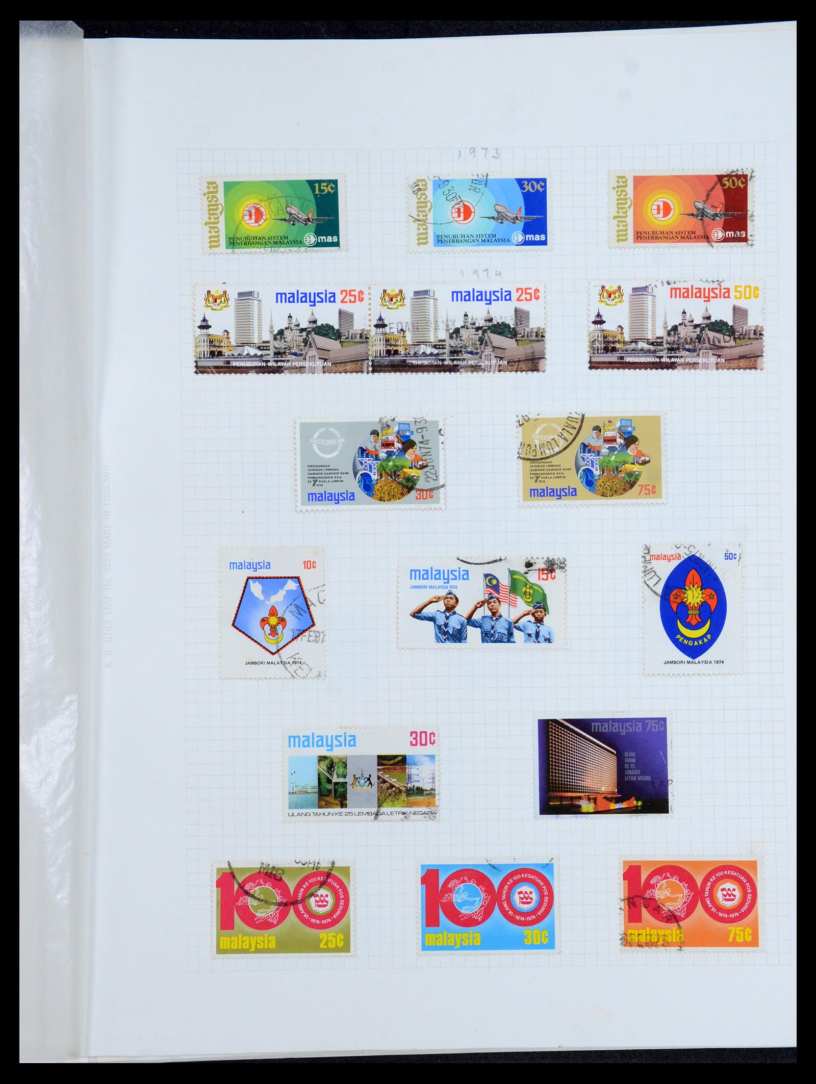 36272 030 - Postzegelverzameling 36272 Maleisische Staten 1900-1978.