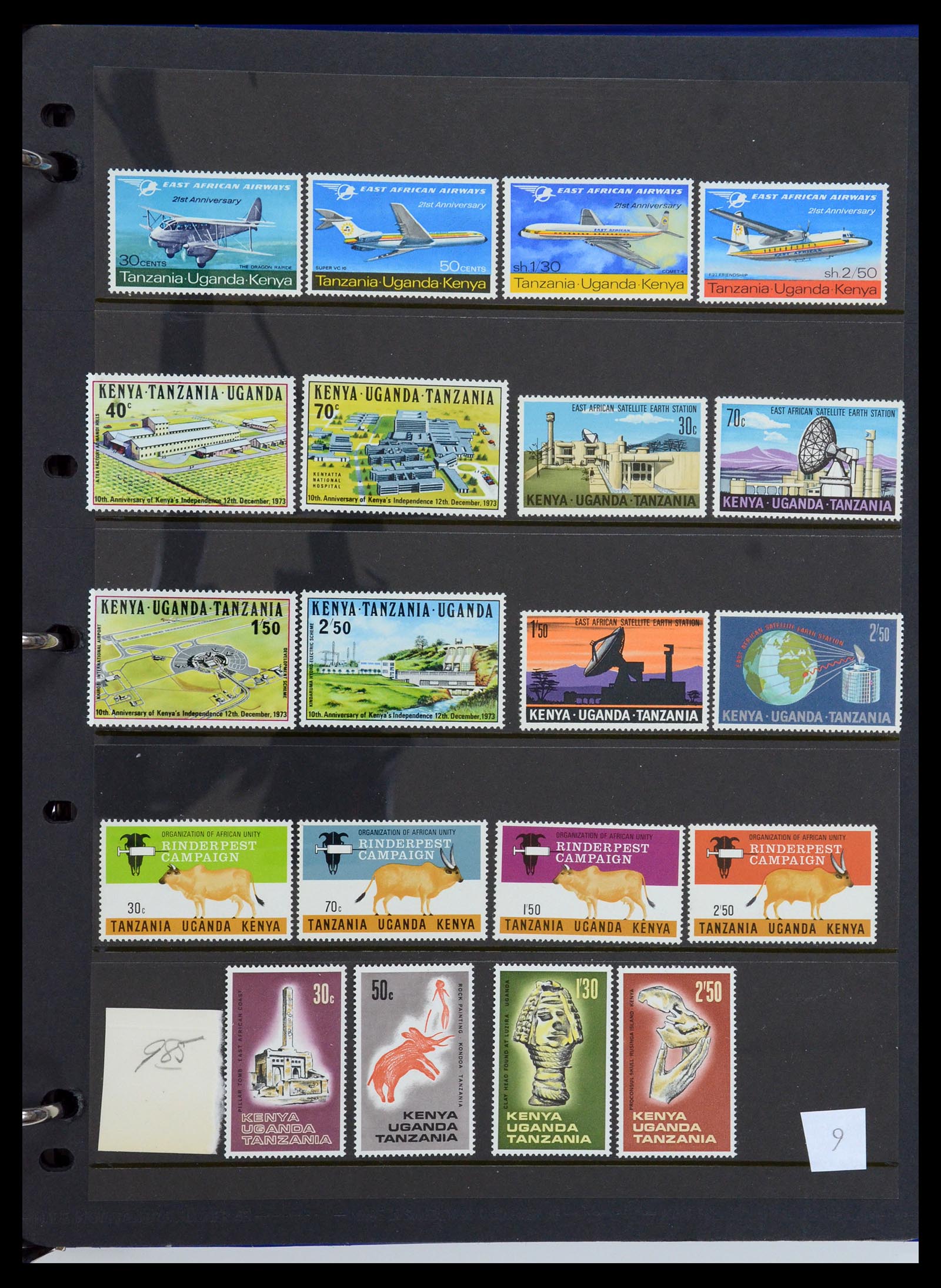 36278 010 - Postzegelverzameling 36278 Kenia, Oeganda en Tanganyika 1922-2008.