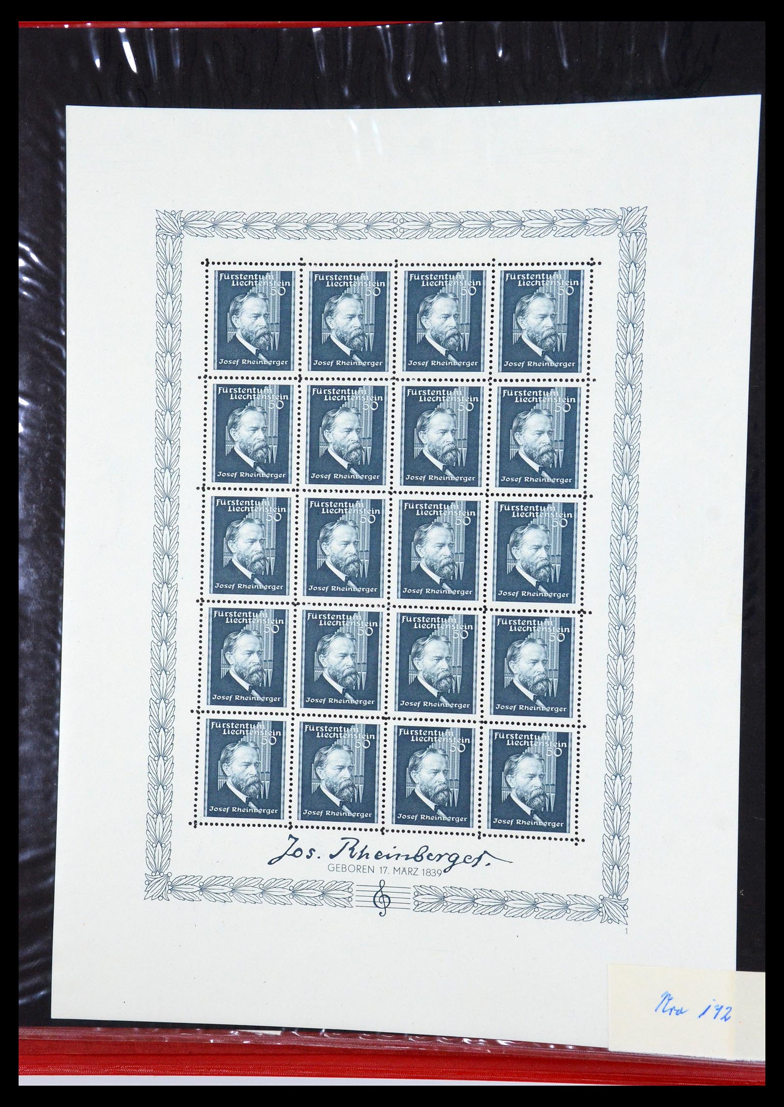 36280 002 - Stamp collection 36280 Liechtenstein souvenir sheets and sheetlets 1934-