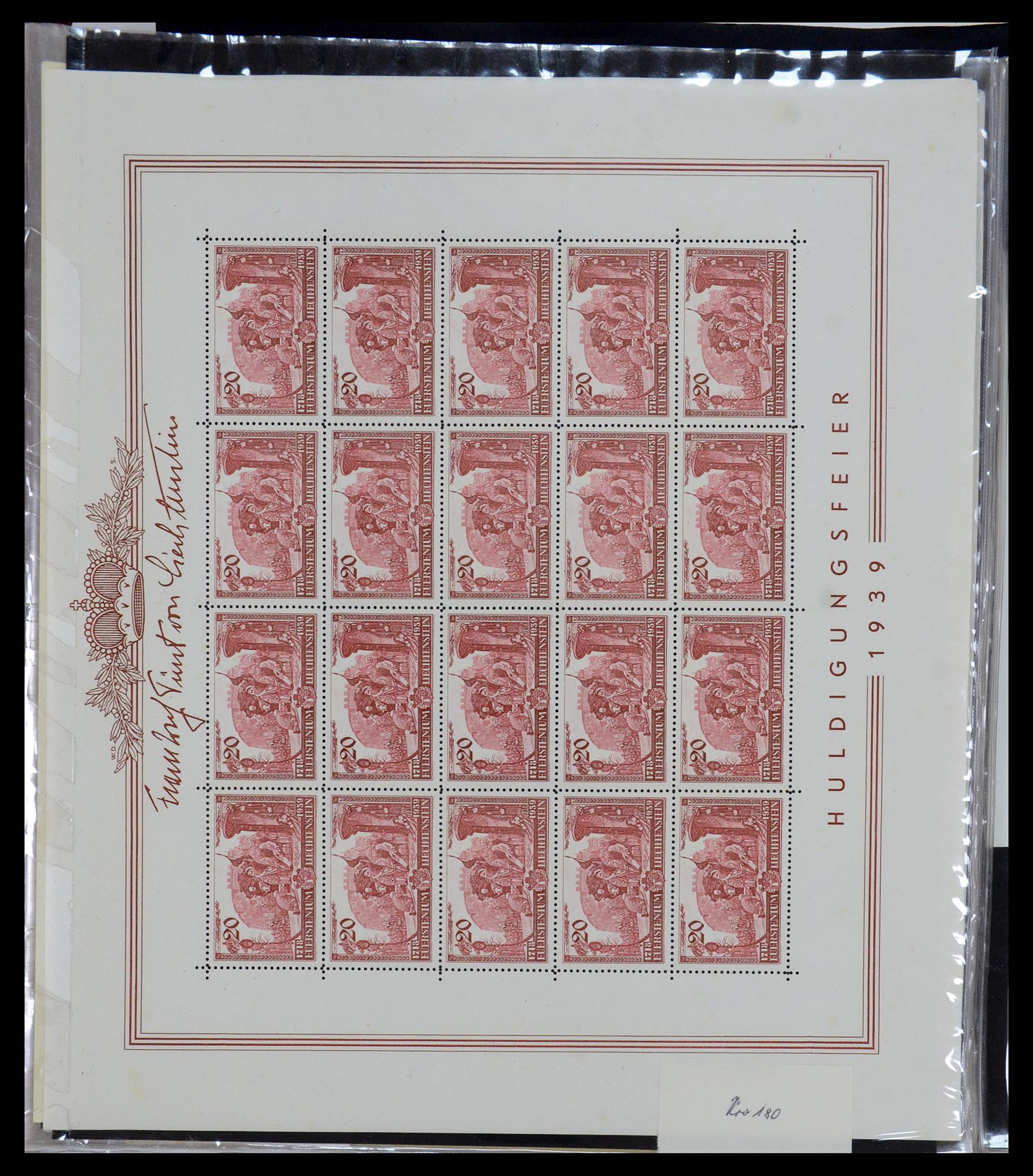 36280 003 - Stamp collection 36280 Liechtenstein souvenir sheets and sheetlets 1934-