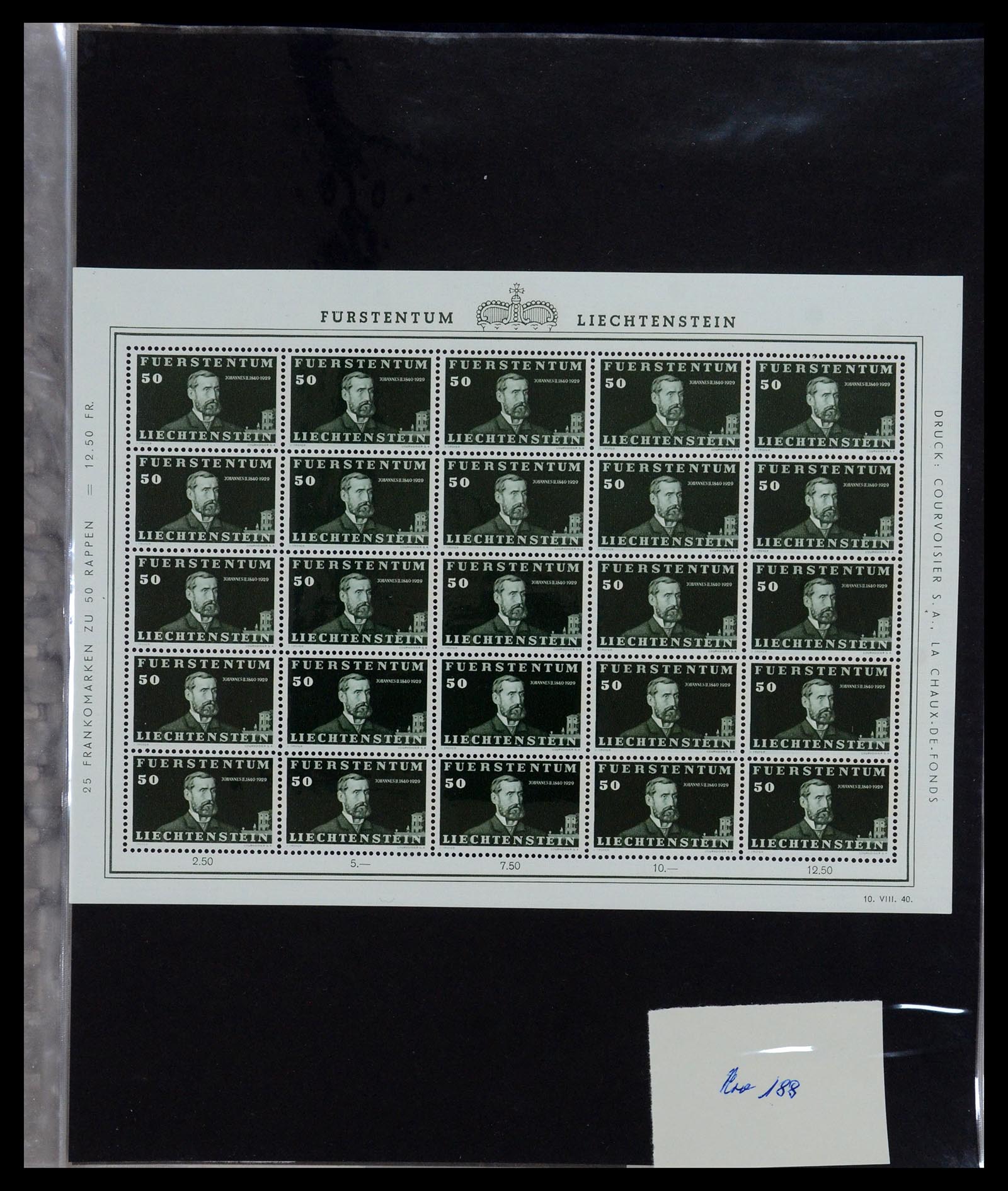 36280 011 - Stamp collection 36280 Liechtenstein souvenir sheets and sheetlets 1934-