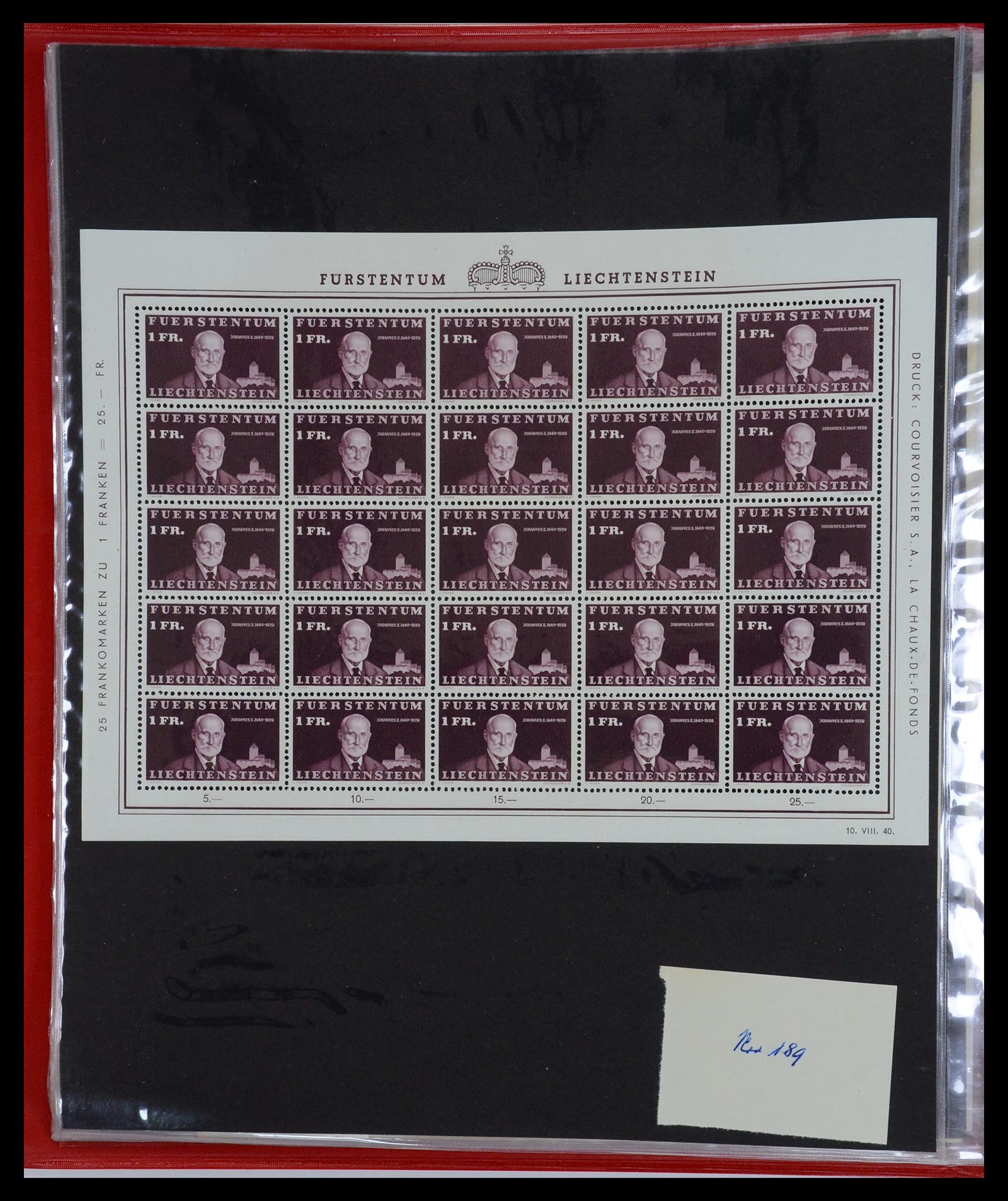 36280 012 - Stamp collection 36280 Liechtenstein souvenir sheets and sheetlets 1934-