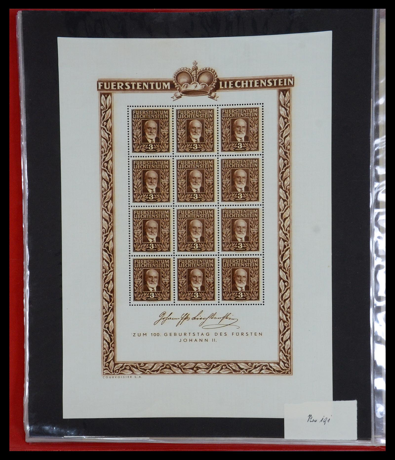 36280 014 - Stamp collection 36280 Liechtenstein souvenir sheets and sheetlets 1934-