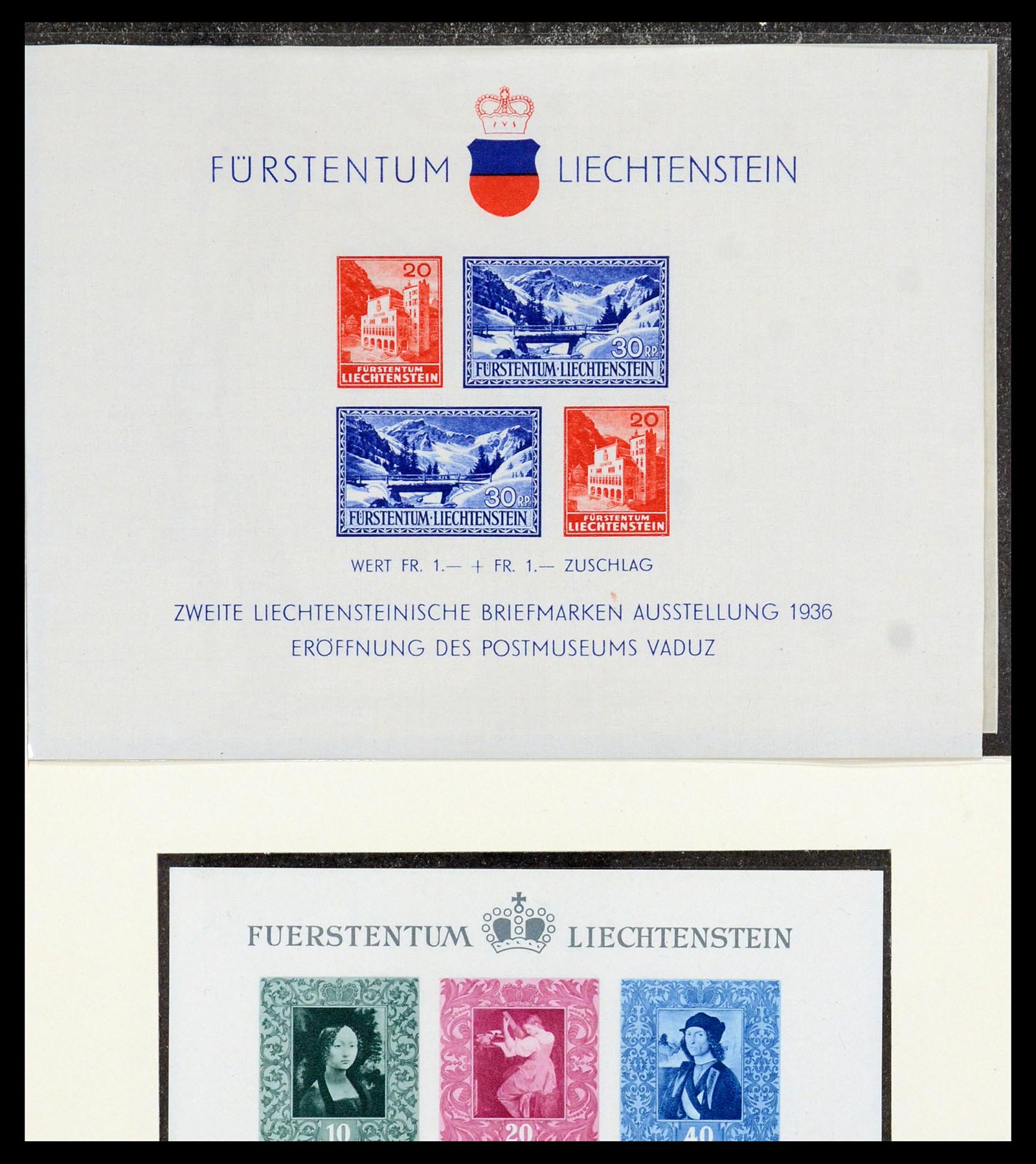 36280 050 - Stamp collection 36280 Liechtenstein souvenir sheets and sheetlets 1934-