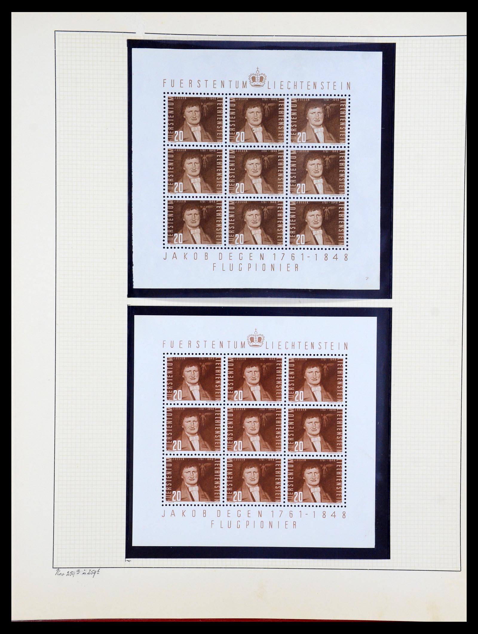 36280 056 - Stamp collection 36280 Liechtenstein souvenir sheets and sheetlets 1934-