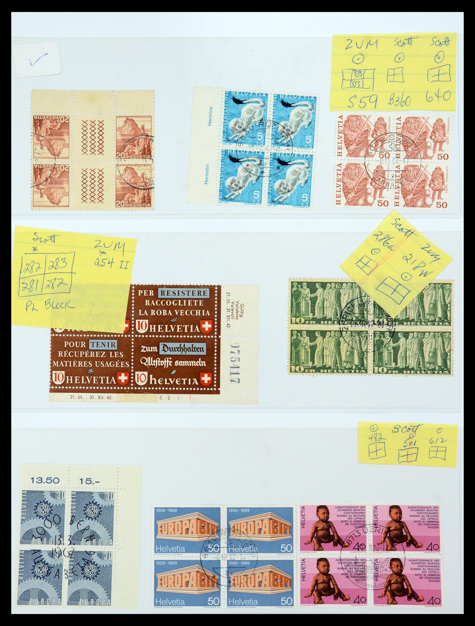 36284 086 - Postzegelverzameling 36284 Zwitserland 1854-2006.