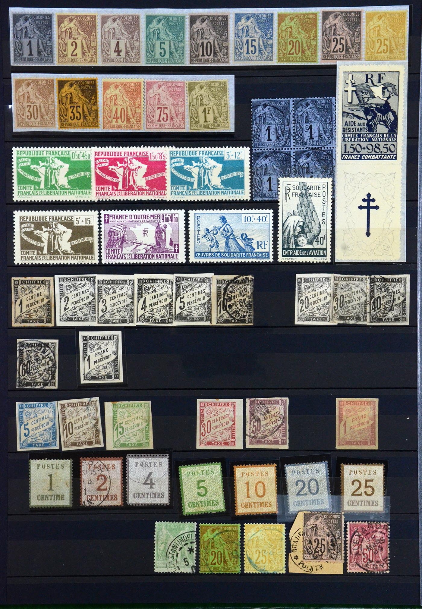 36290 006 - Postzegelverzameling 36290 Franse koloniën klassieke toppers 1859-190
