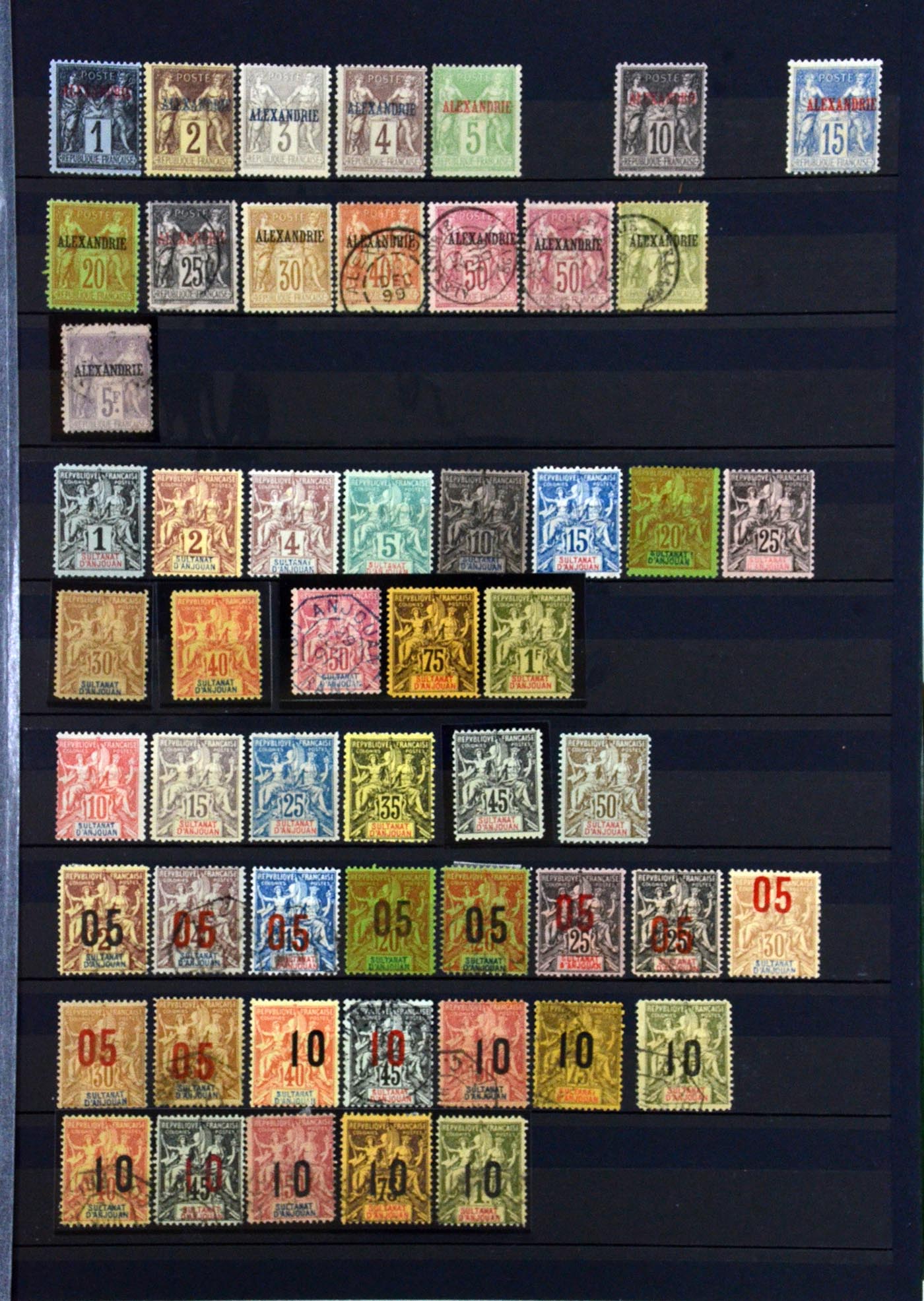 36290 007 - Postzegelverzameling 36290 Franse koloniën klassieke toppers 1859-190