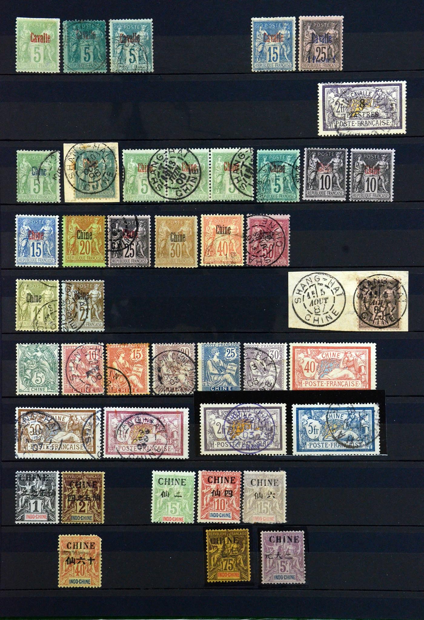 36290 010 - Postzegelverzameling 36290 Franse koloniën klassieke toppers 1859-190