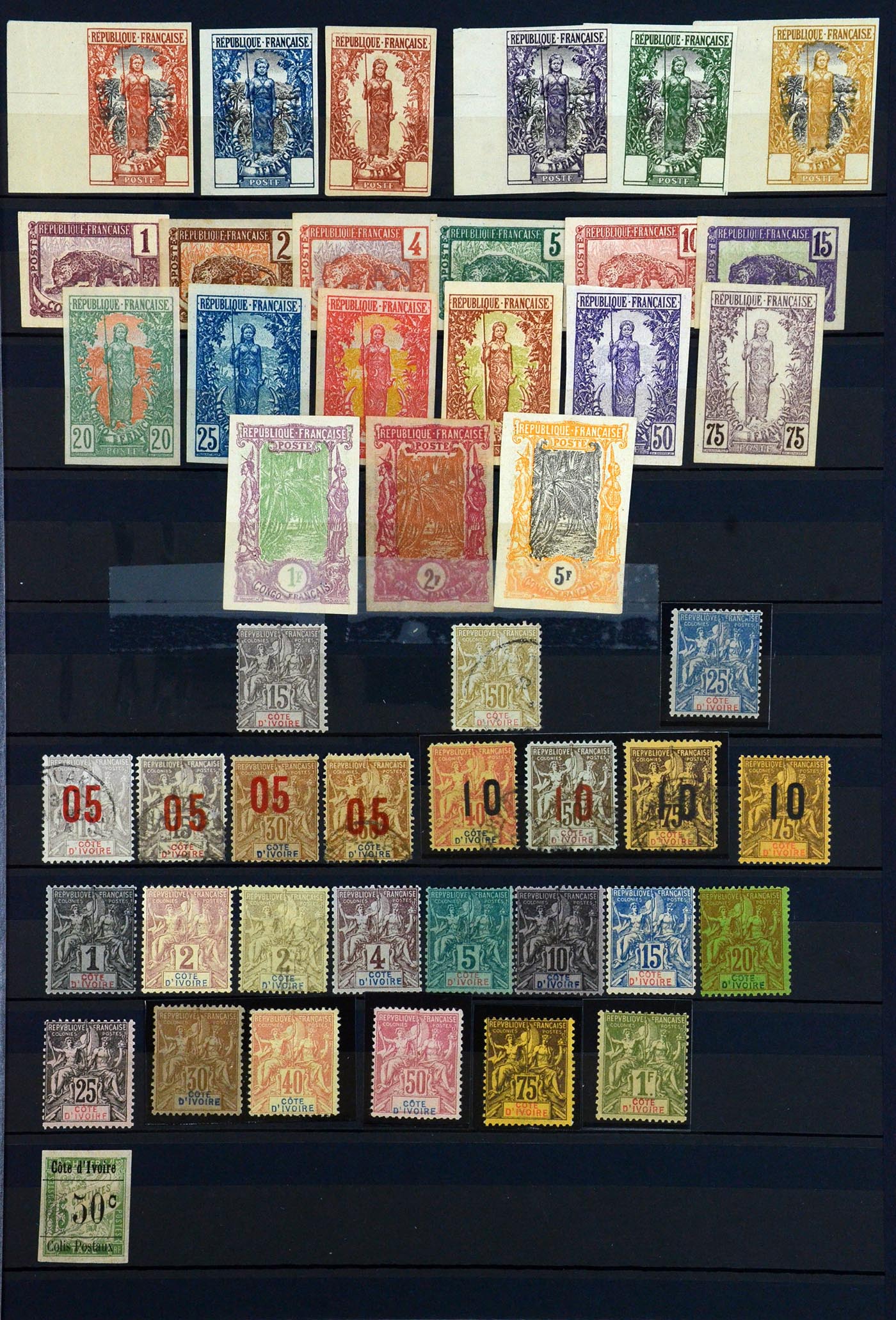 36290 013 - Postzegelverzameling 36290 Franse koloniën klassieke toppers 1859-190