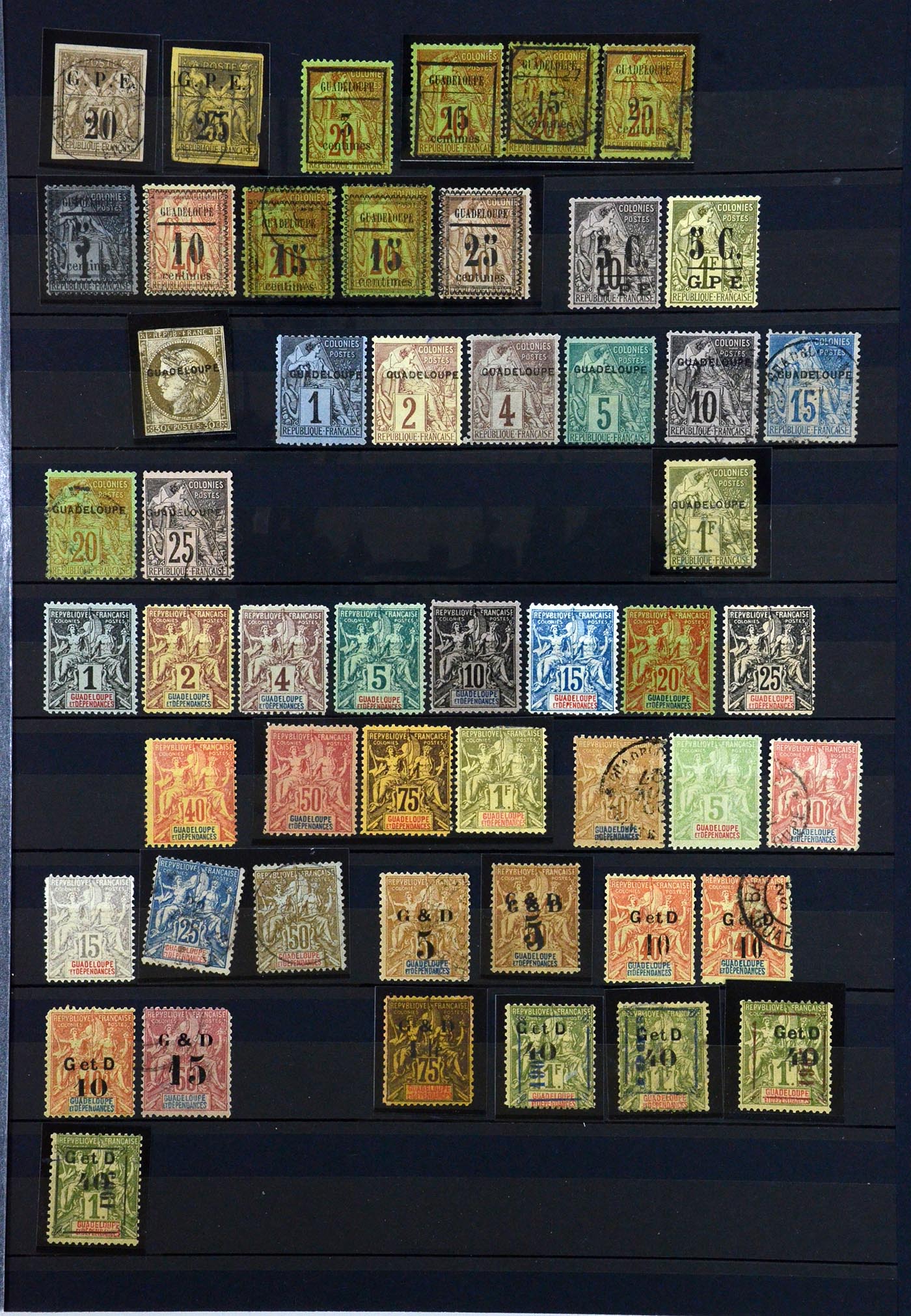 36290 019 - Postzegelverzameling 36290 Franse koloniën klassieke toppers 1859-190