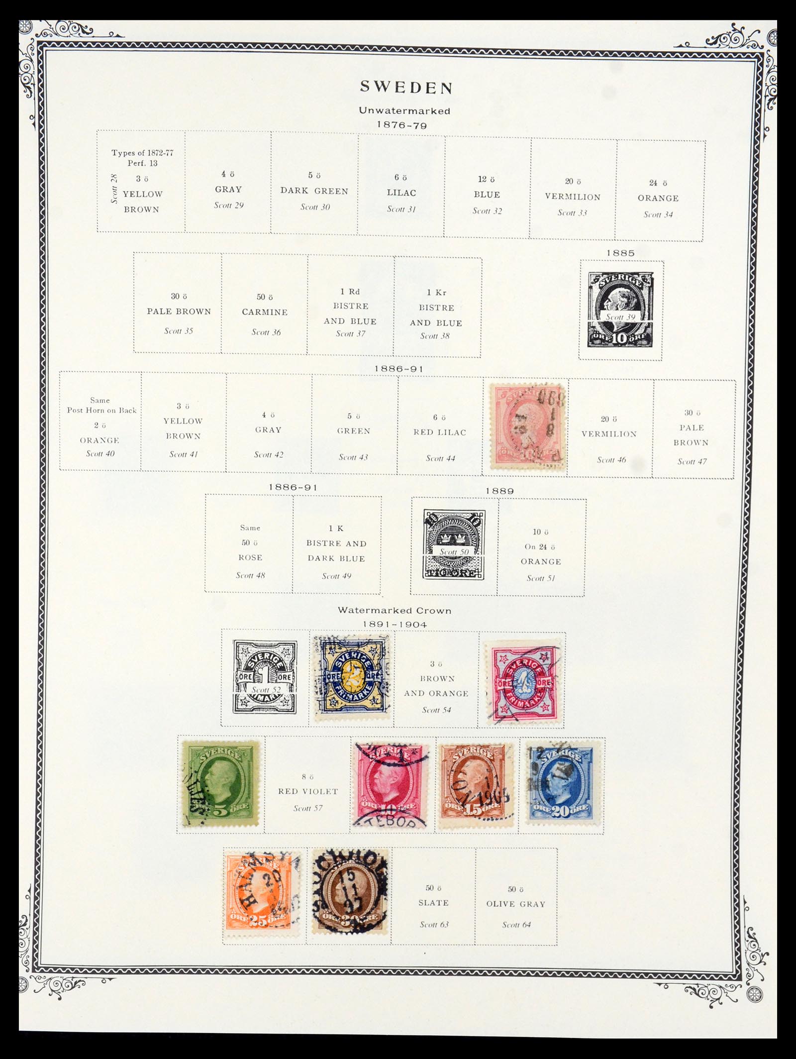36292 001 - Postzegelverzameling 36292 Zweden 1886-2007.