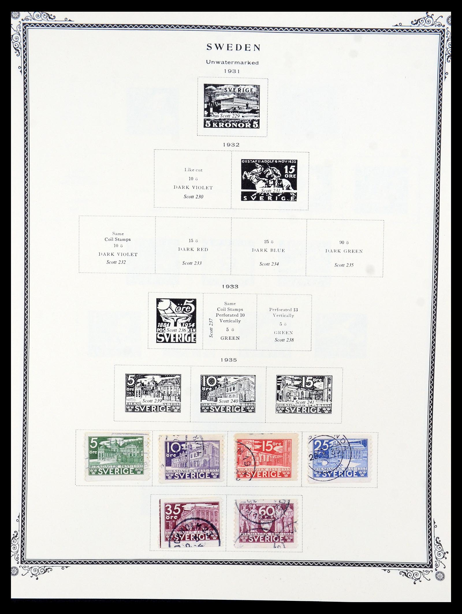 36292 007 - Postzegelverzameling 36292 Zweden 1886-2007.