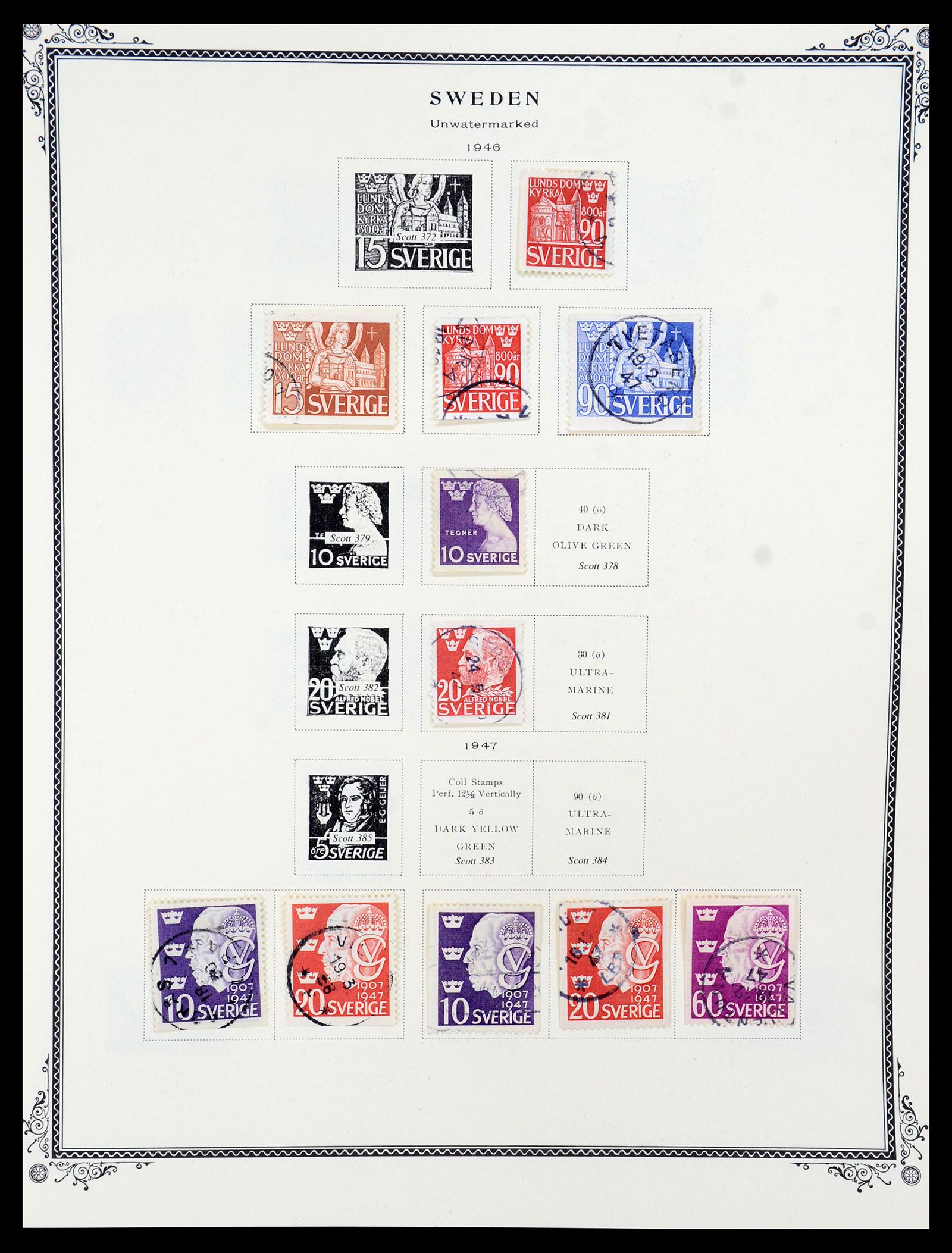 36292 014 - Postzegelverzameling 36292 Zweden 1886-2007.