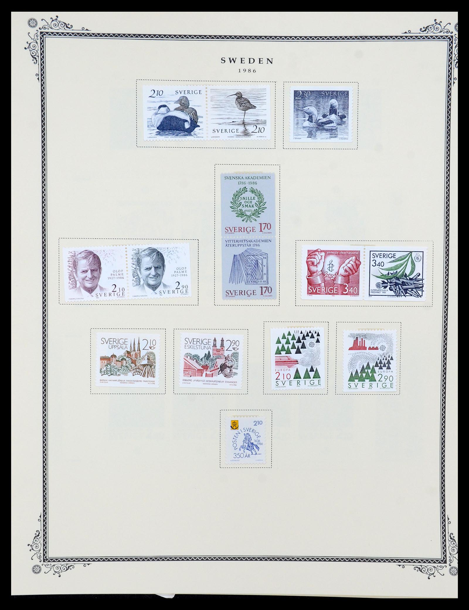 36292 069 - Postzegelverzameling 36292 Zweden 1886-2007.