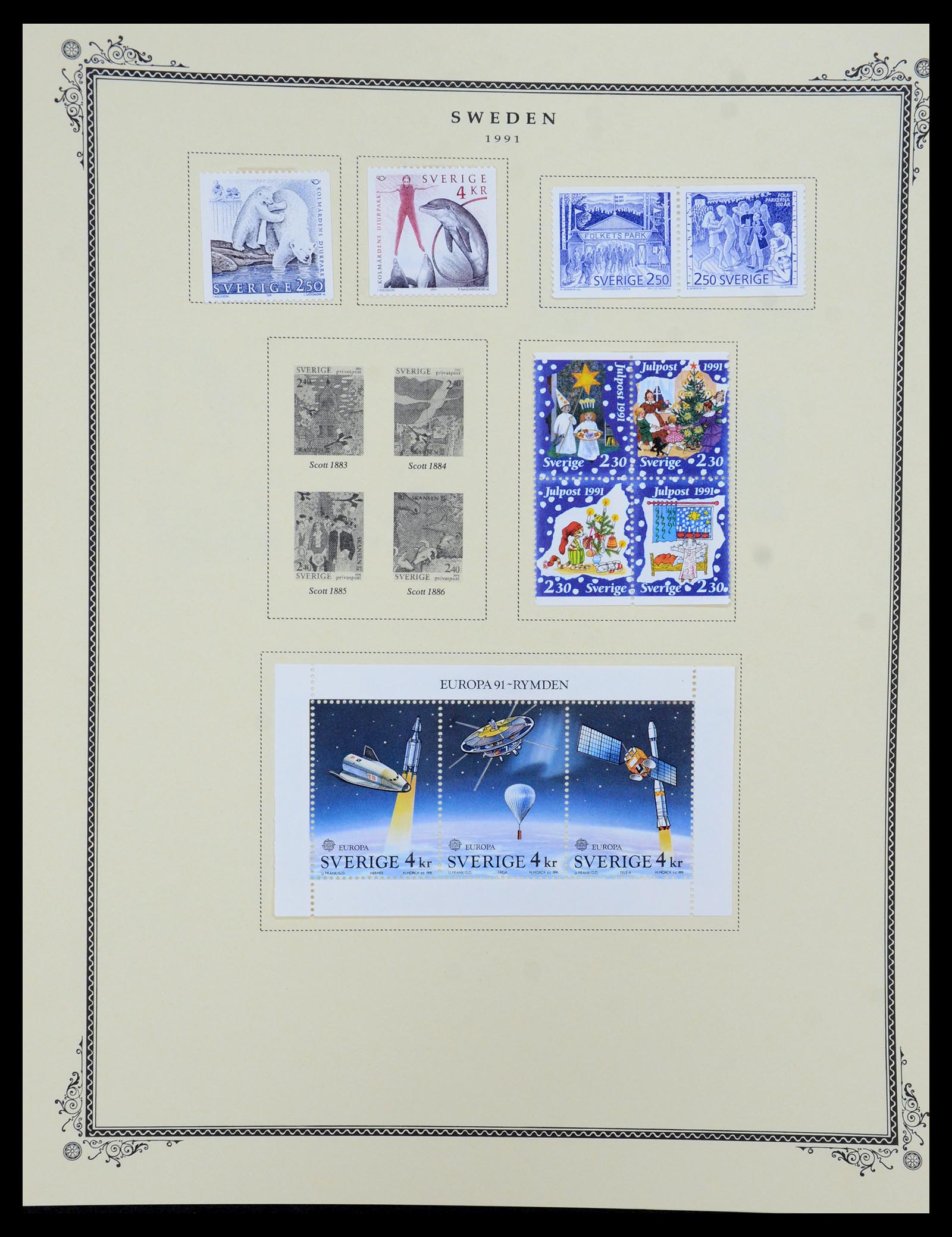 36292 091 - Postzegelverzameling 36292 Zweden 1886-2007.