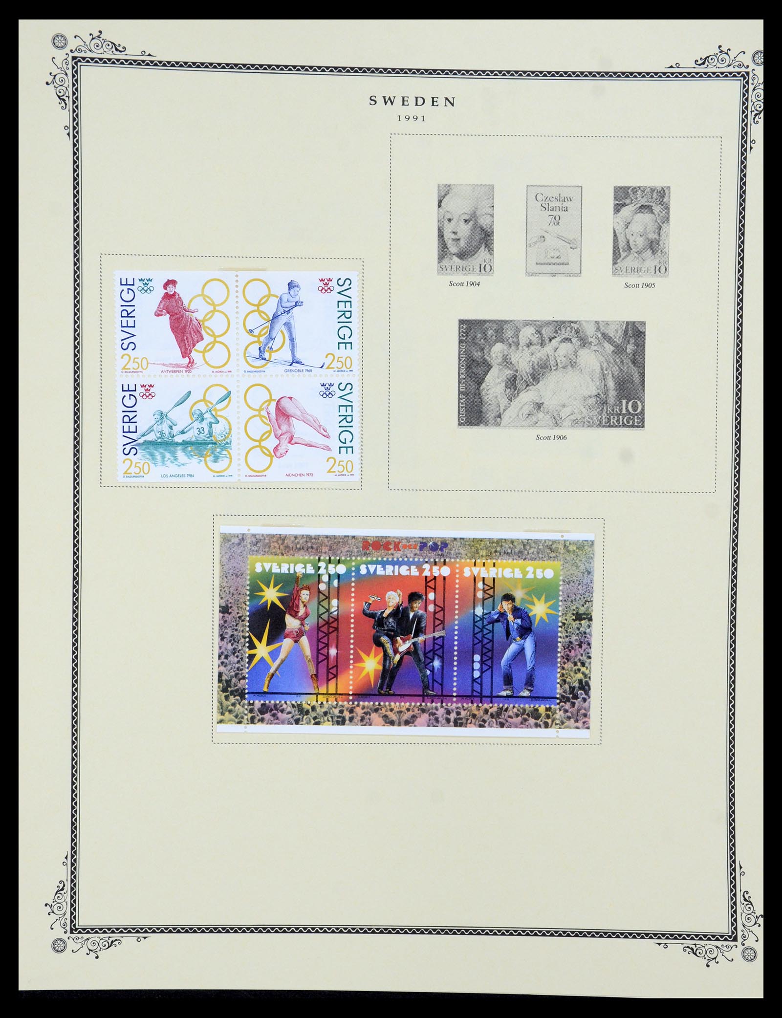 36292 092 - Postzegelverzameling 36292 Zweden 1886-2007.
