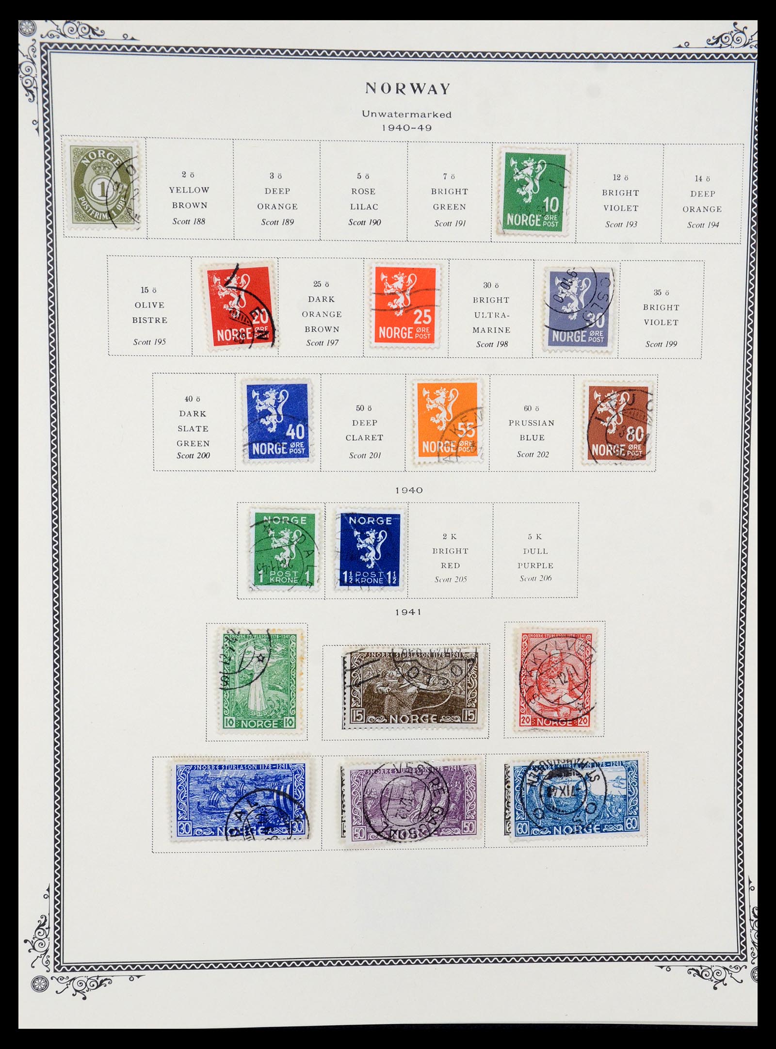 36293 007 - Postzegelverzameling 36293 Noorwegen 1877-2007.