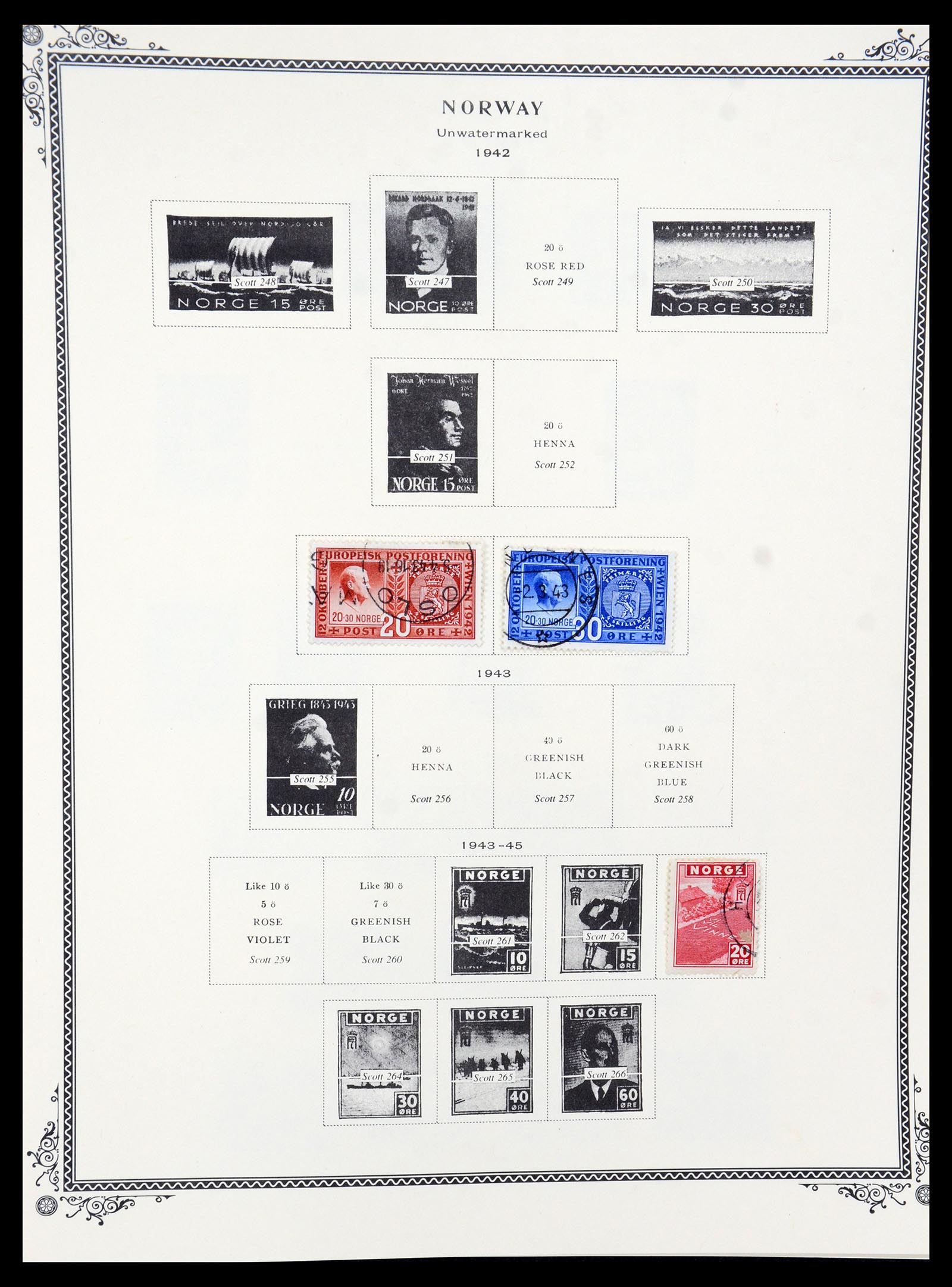 36293 008 - Postzegelverzameling 36293 Noorwegen 1877-2007.