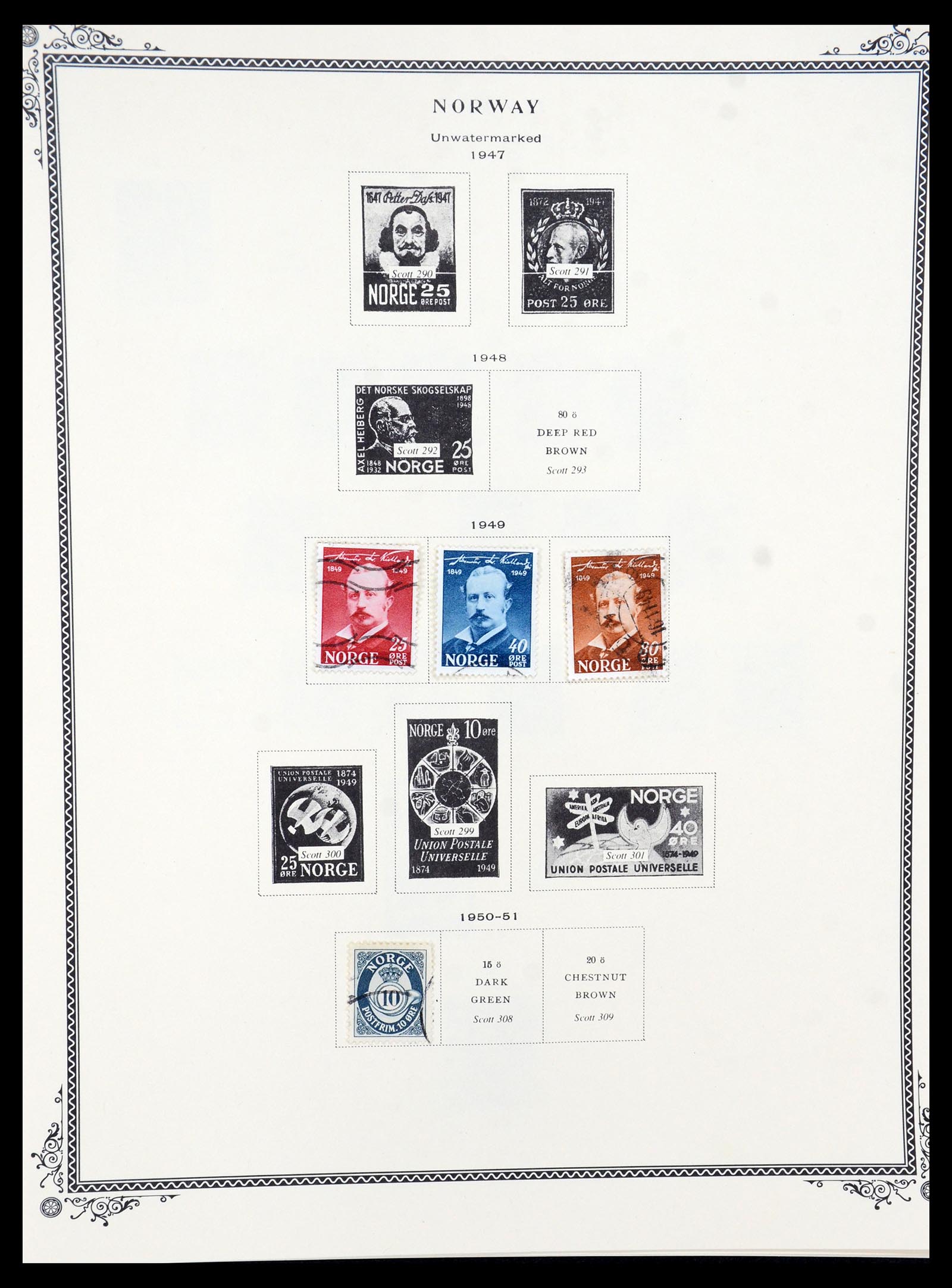 36293 010 - Postzegelverzameling 36293 Noorwegen 1877-2007.