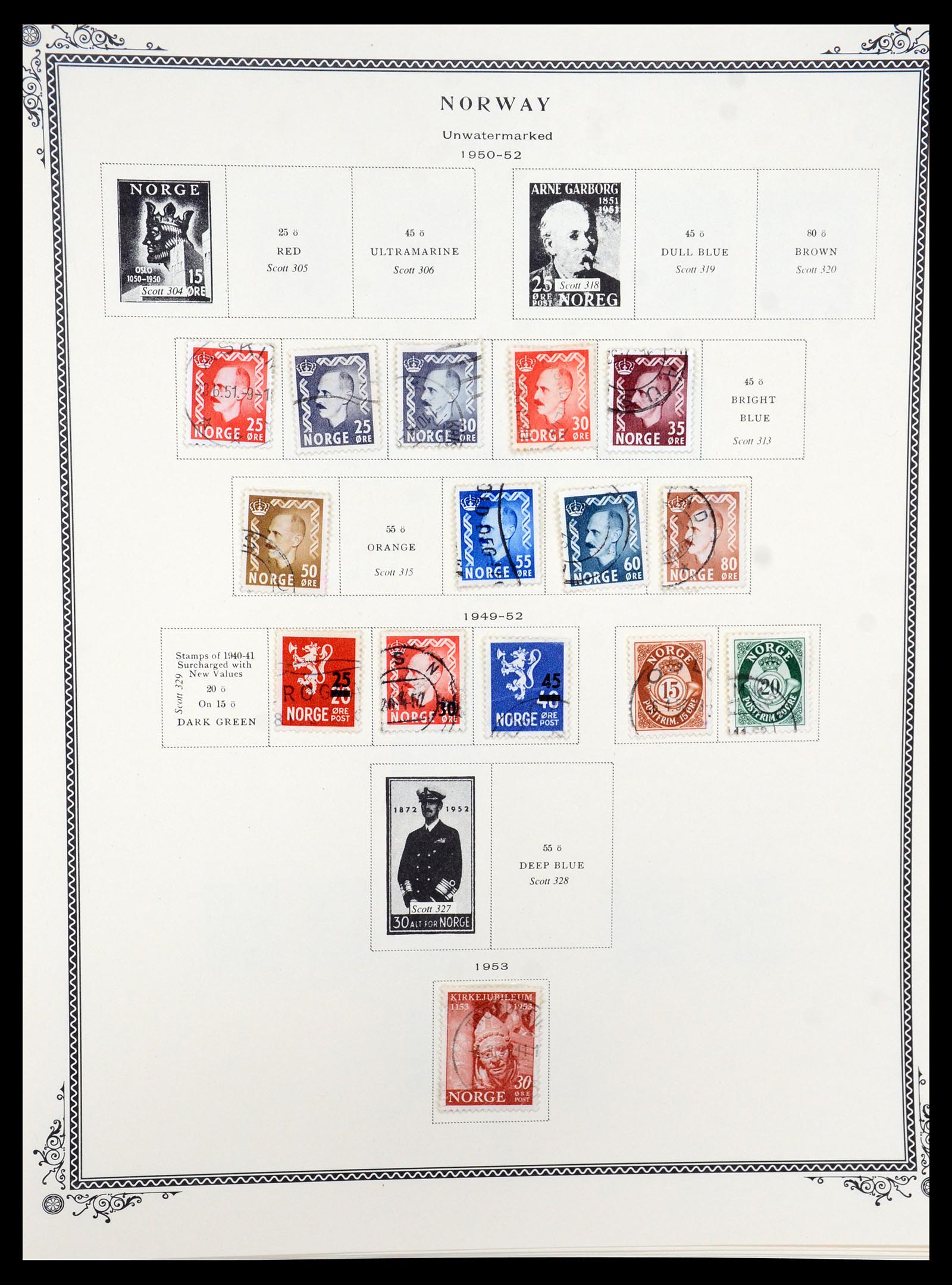 36293 011 - Postzegelverzameling 36293 Noorwegen 1877-2007.
