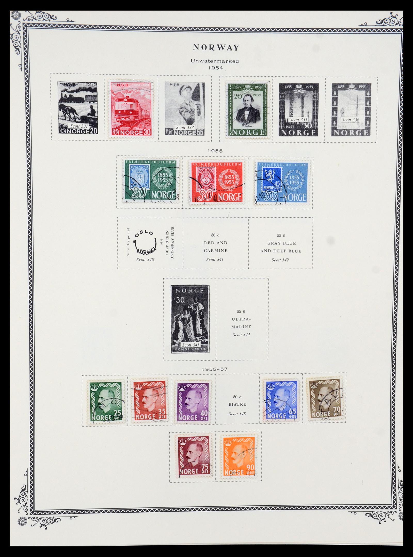 36293 012 - Postzegelverzameling 36293 Noorwegen 1877-2007.