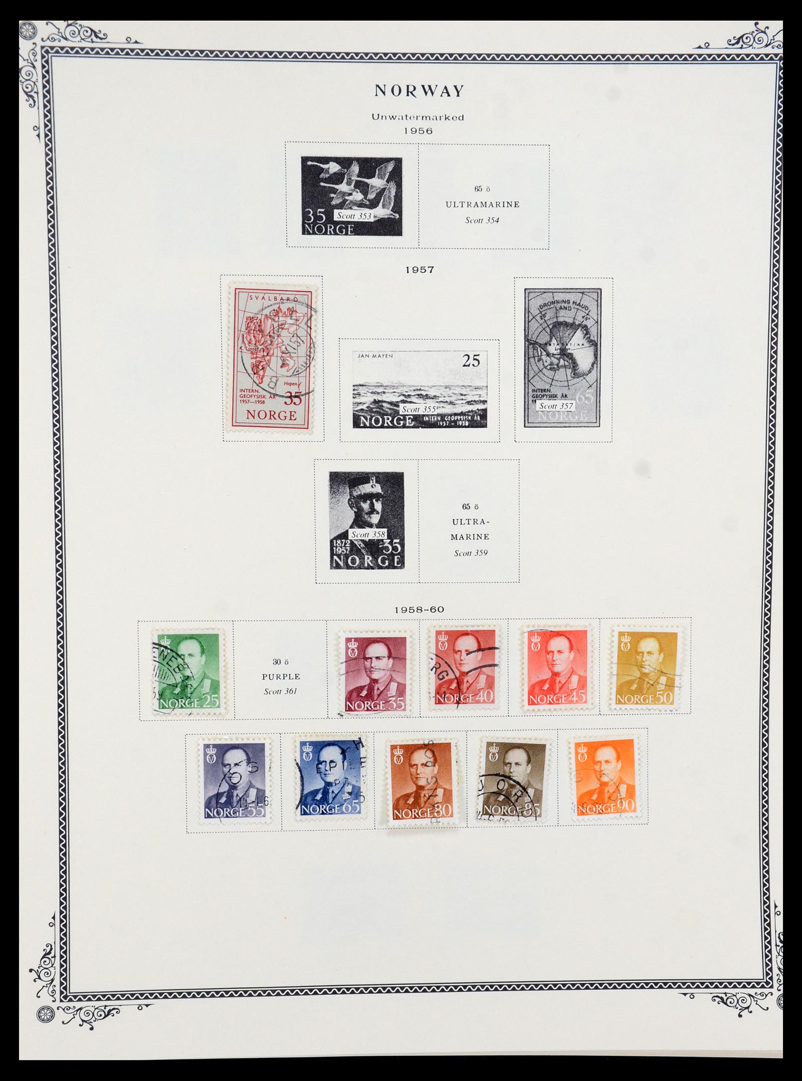 36293 013 - Postzegelverzameling 36293 Noorwegen 1877-2007.