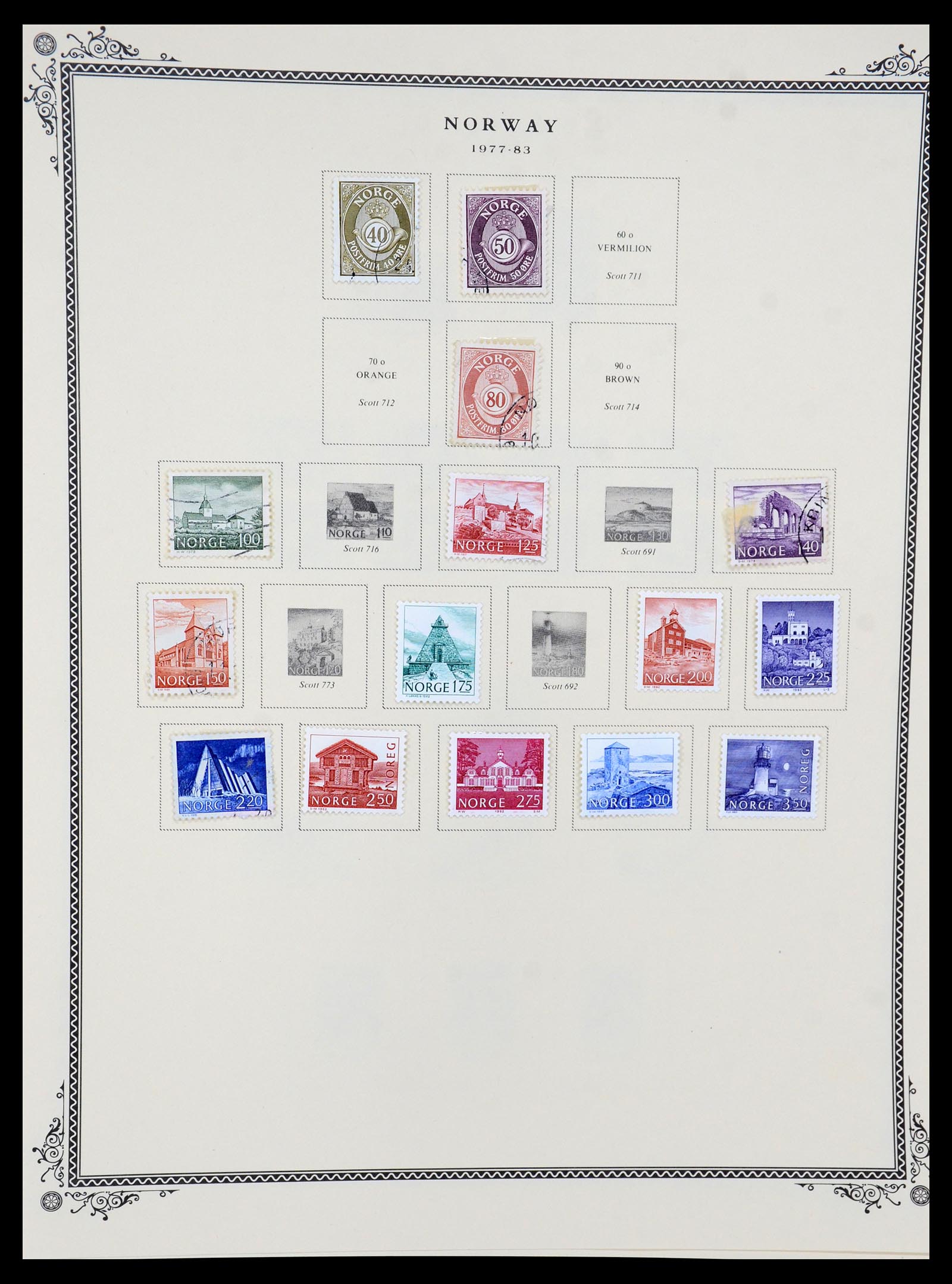 36293 028 - Postzegelverzameling 36293 Noorwegen 1877-2007.