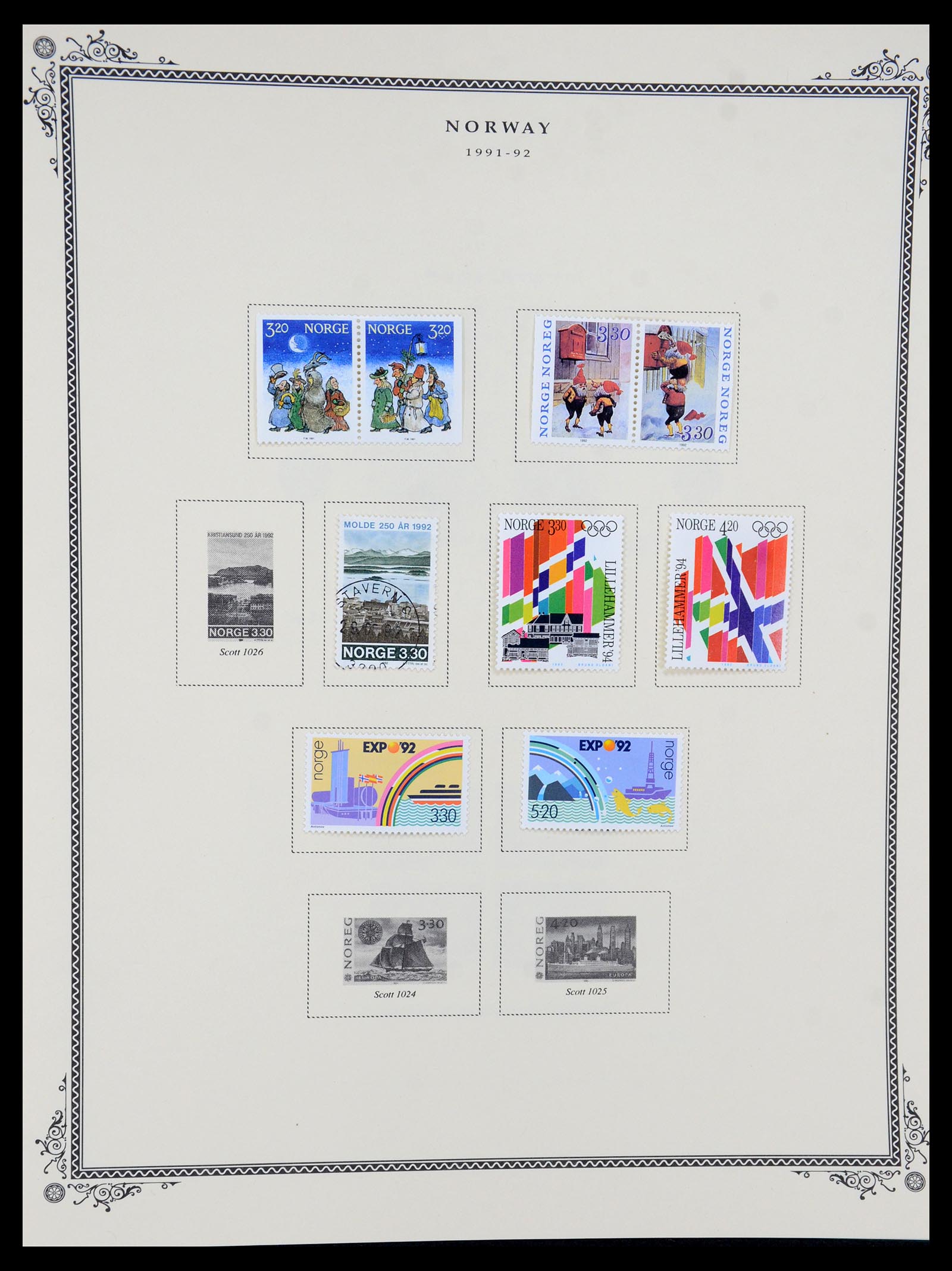 36293 052 - Postzegelverzameling 36293 Noorwegen 1877-2007.