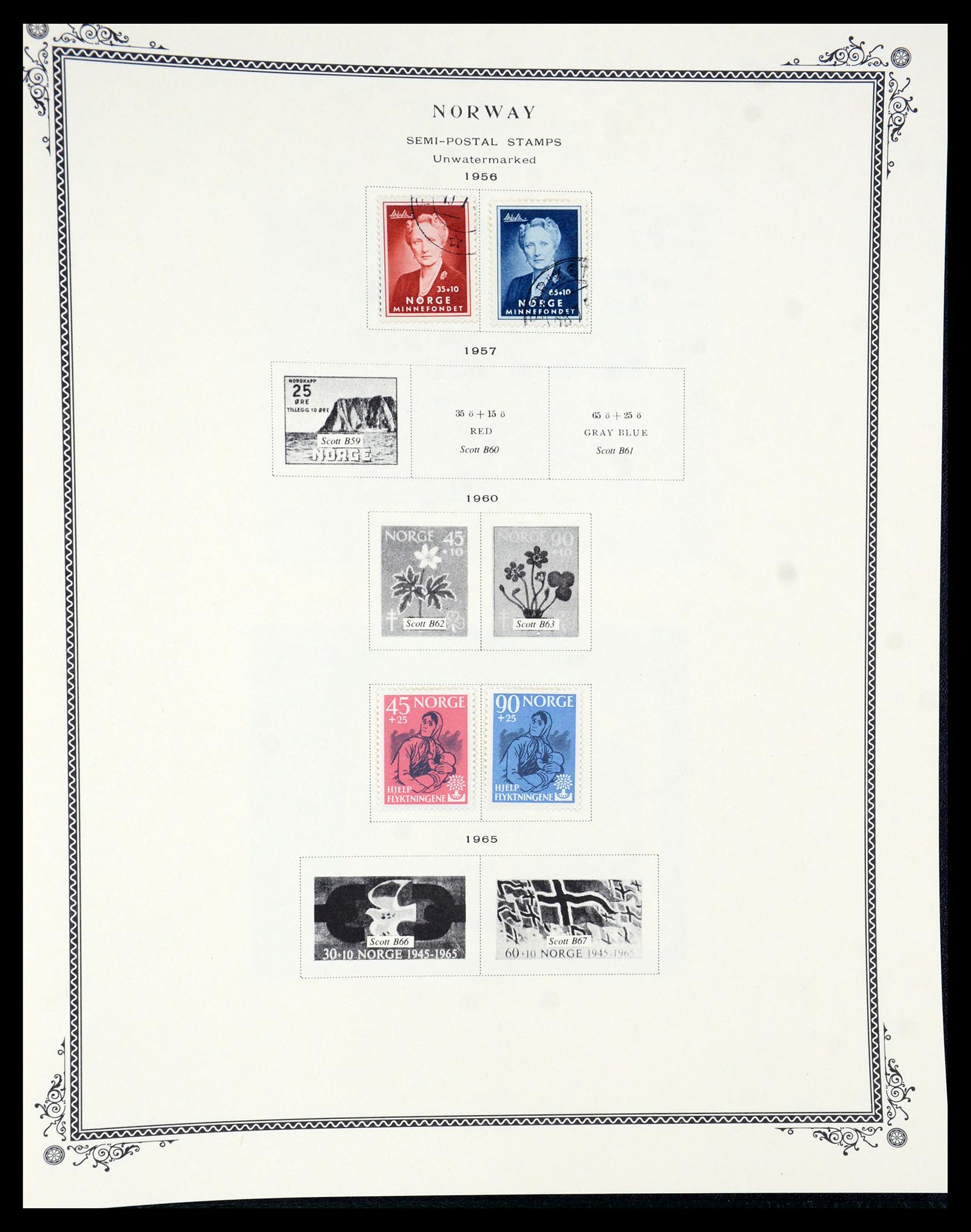 36293 105 - Postzegelverzameling 36293 Noorwegen 1877-2007.