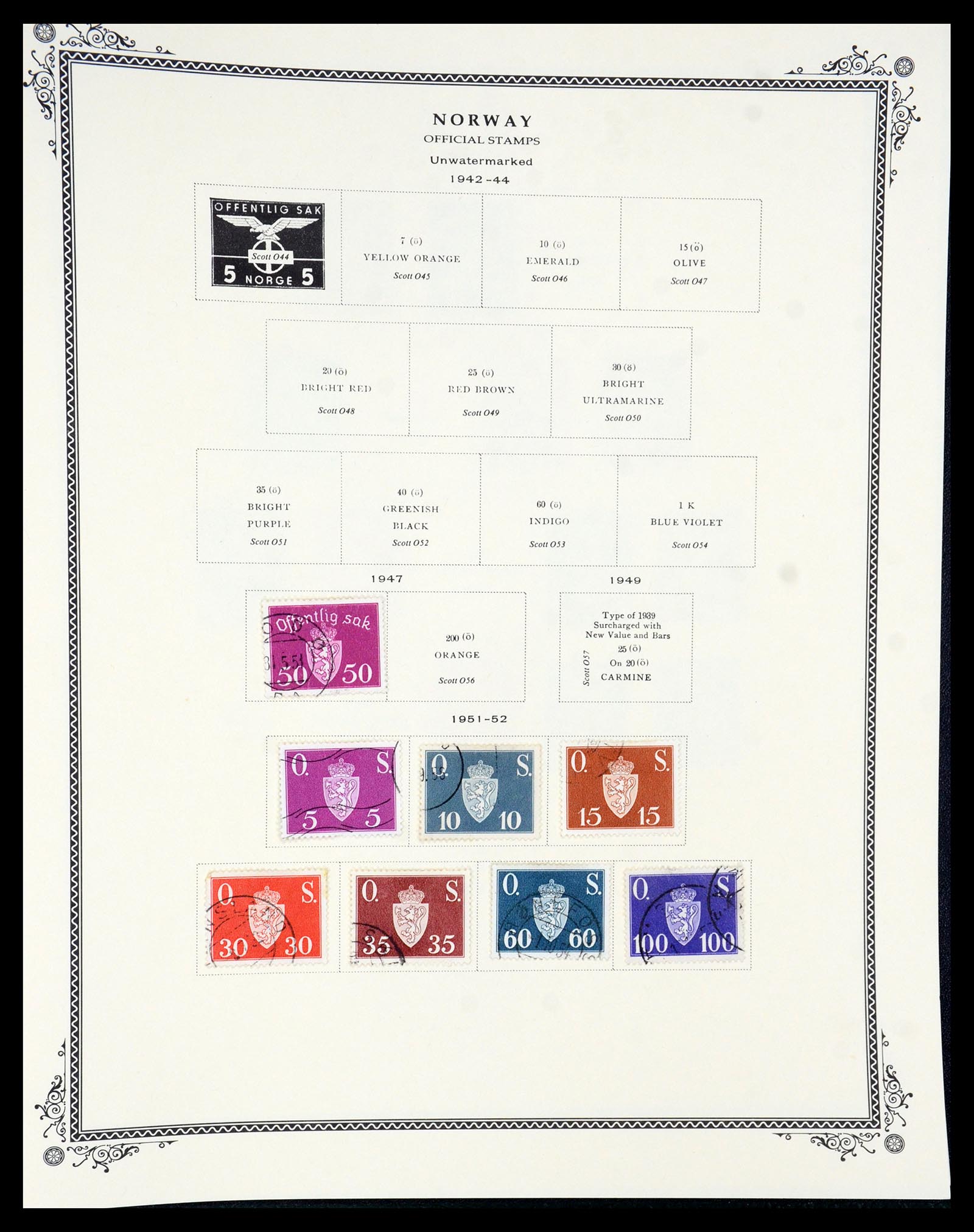36293 109 - Postzegelverzameling 36293 Noorwegen 1877-2007.