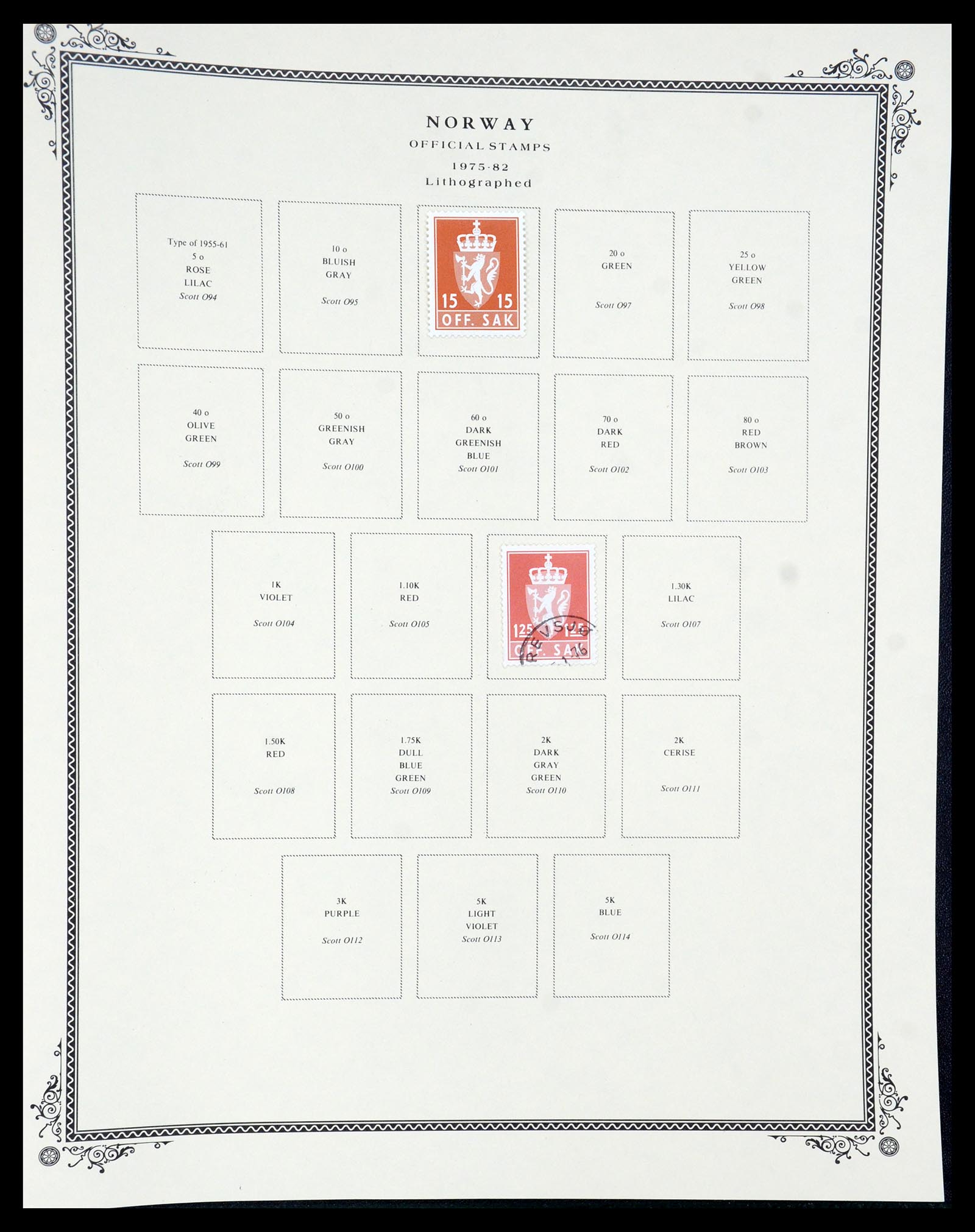 36293 112 - Postzegelverzameling 36293 Noorwegen 1877-2007.