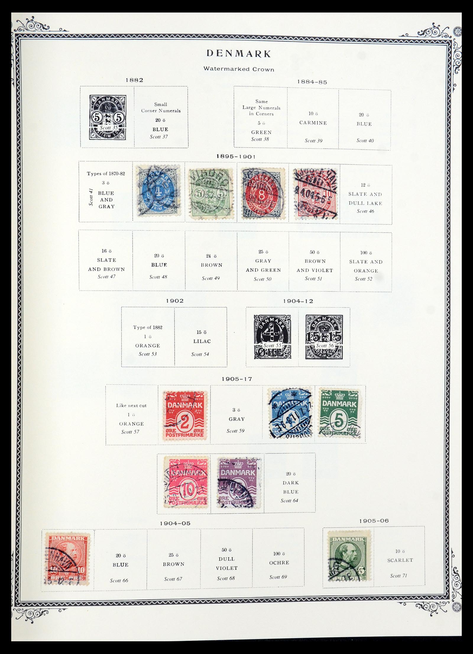 36294 002 - Postzegelverzameling 36294 Denemarken 1870-2009.