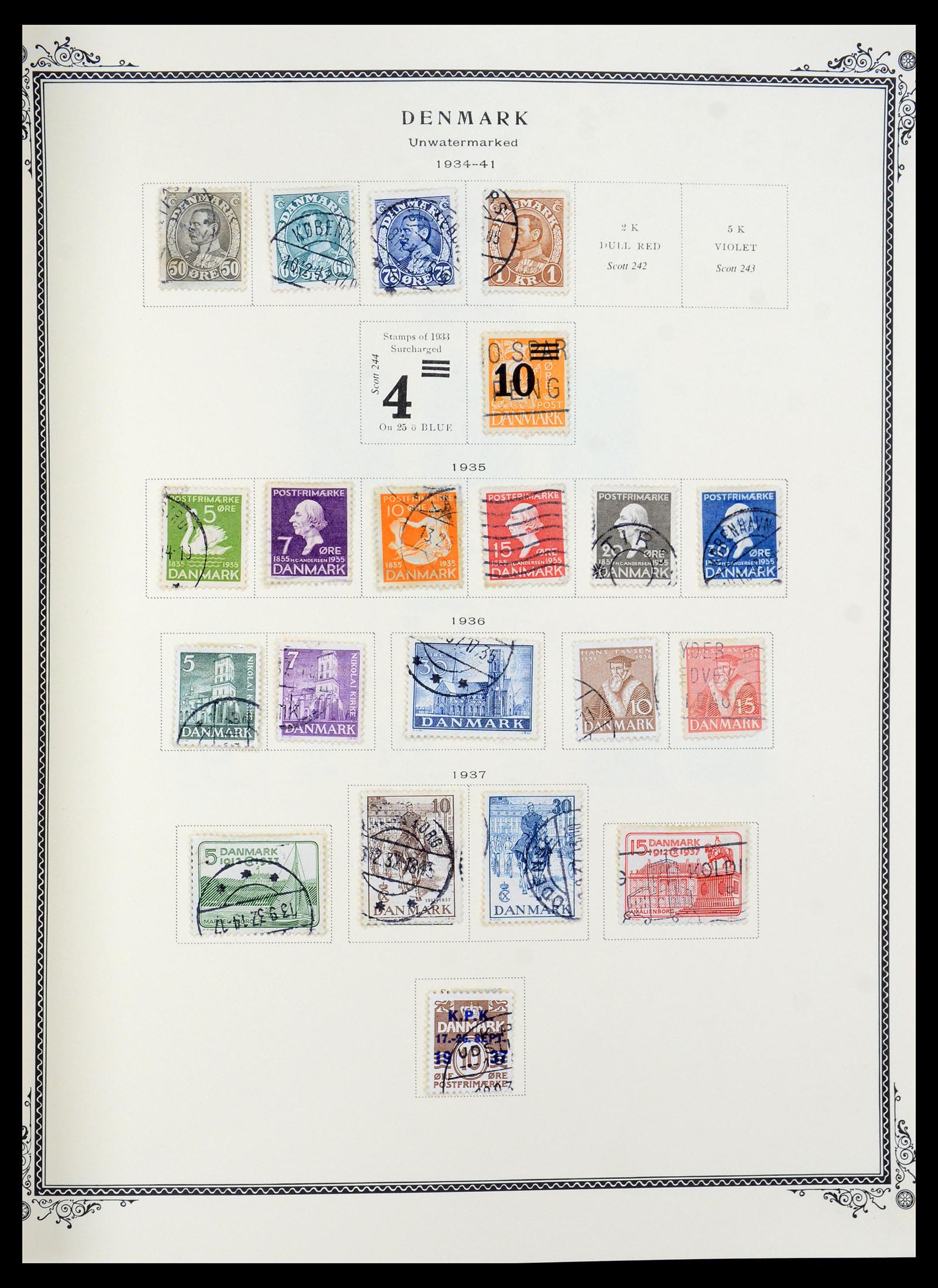 36294 008 - Postzegelverzameling 36294 Denemarken 1870-2009.