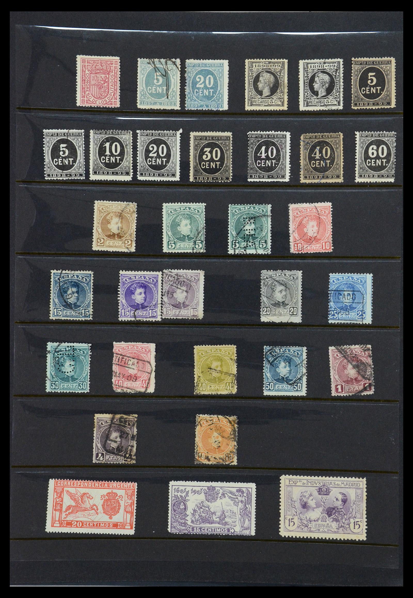 36296 007 - Postzegelverzameling 36296 Spanje 1850-1998.