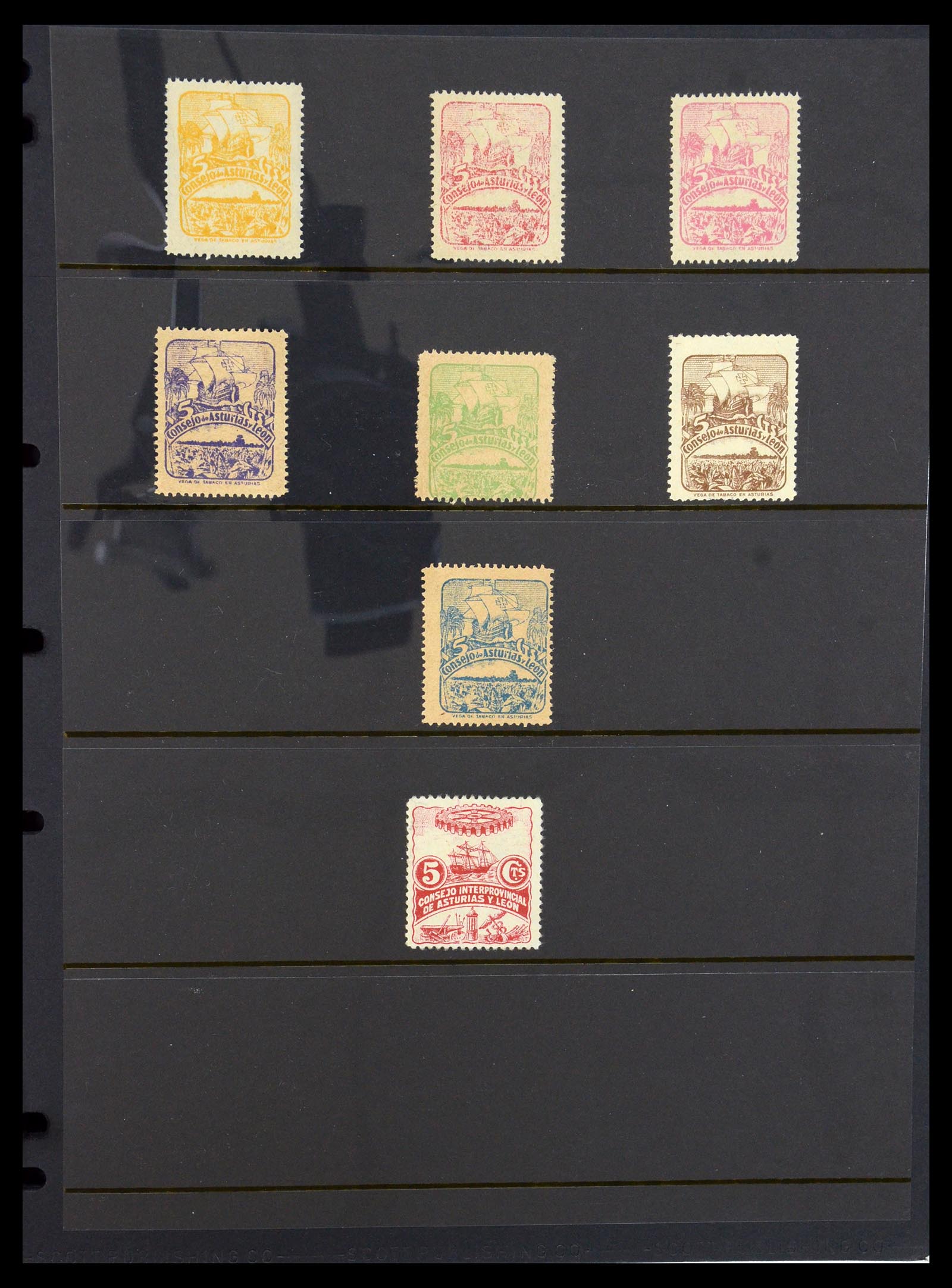 36298 013 - Postzegelverzameling 36298 Spanje lokaal en burgeroorlog 1931-1938.
