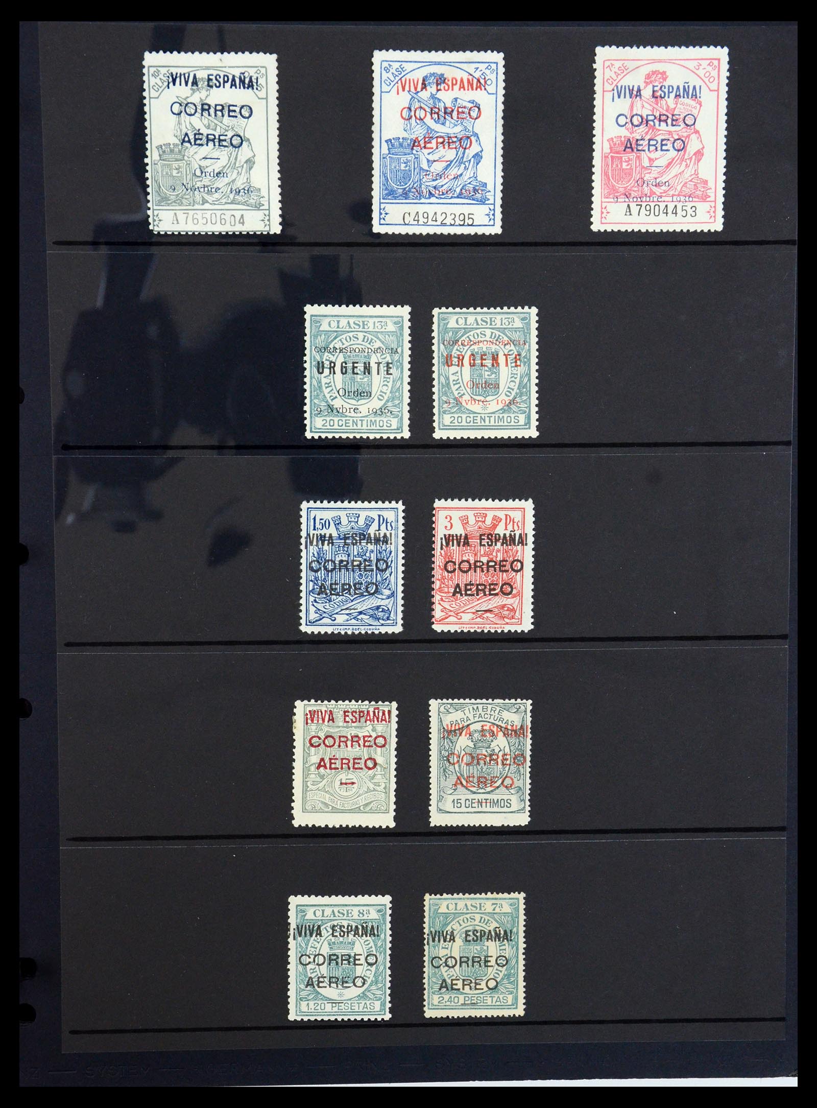 36298 017 - Postzegelverzameling 36298 Spanje lokaal en burgeroorlog 1931-1938.