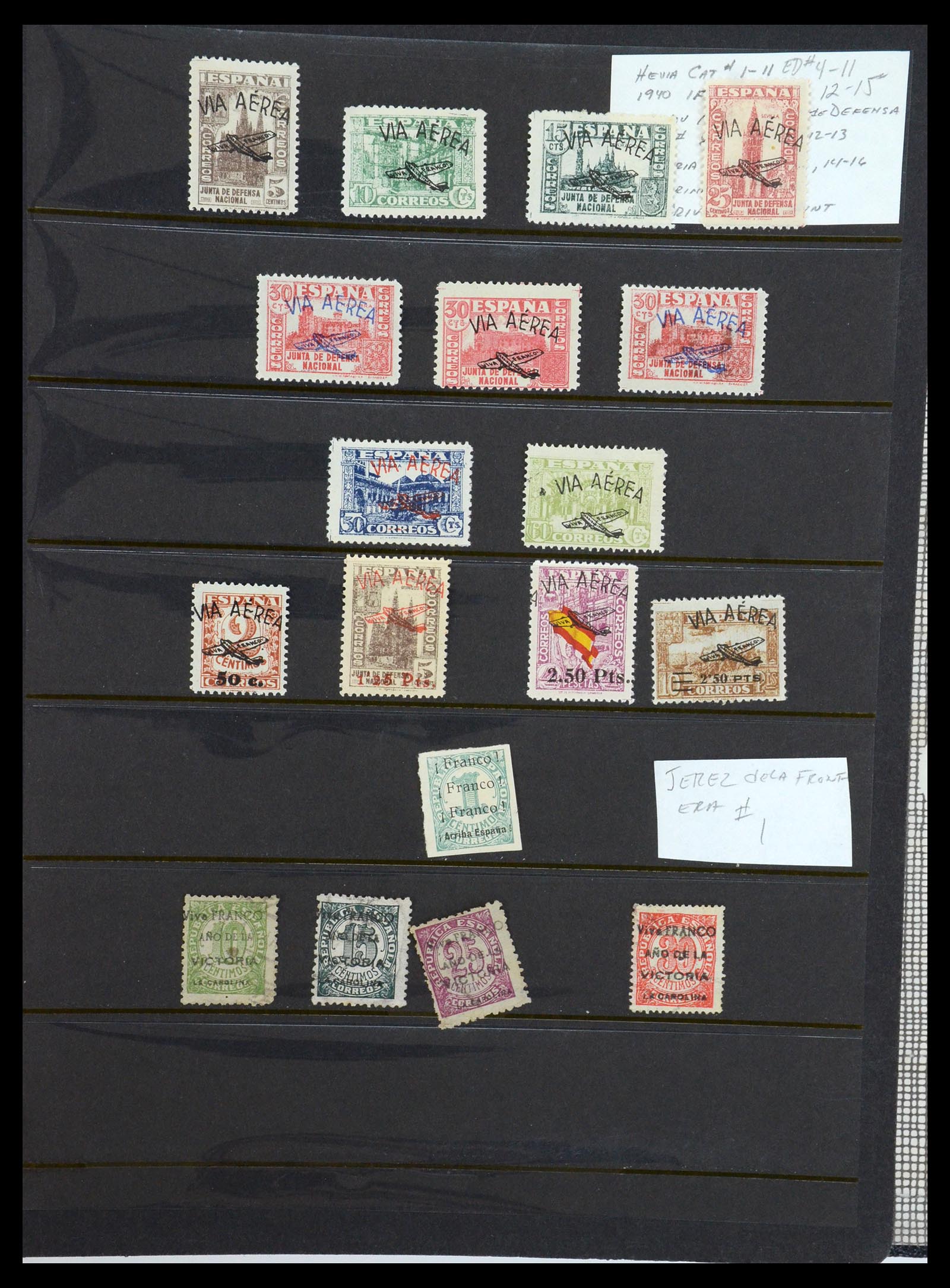 36298 024 - Postzegelverzameling 36298 Spanje lokaal en burgeroorlog 1931-1938.