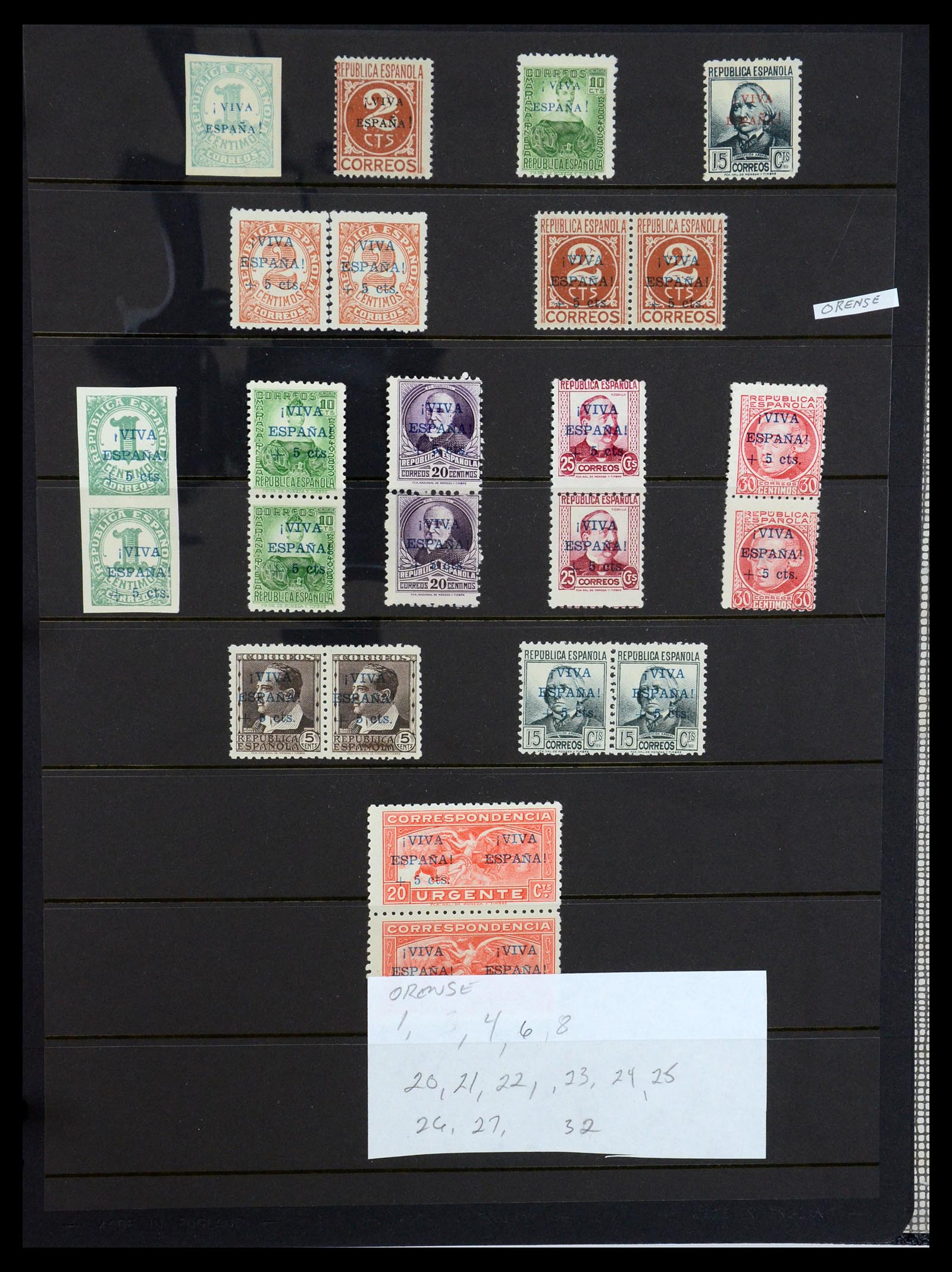 36298 027 - Postzegelverzameling 36298 Spanje lokaal en burgeroorlog 1931-1938.