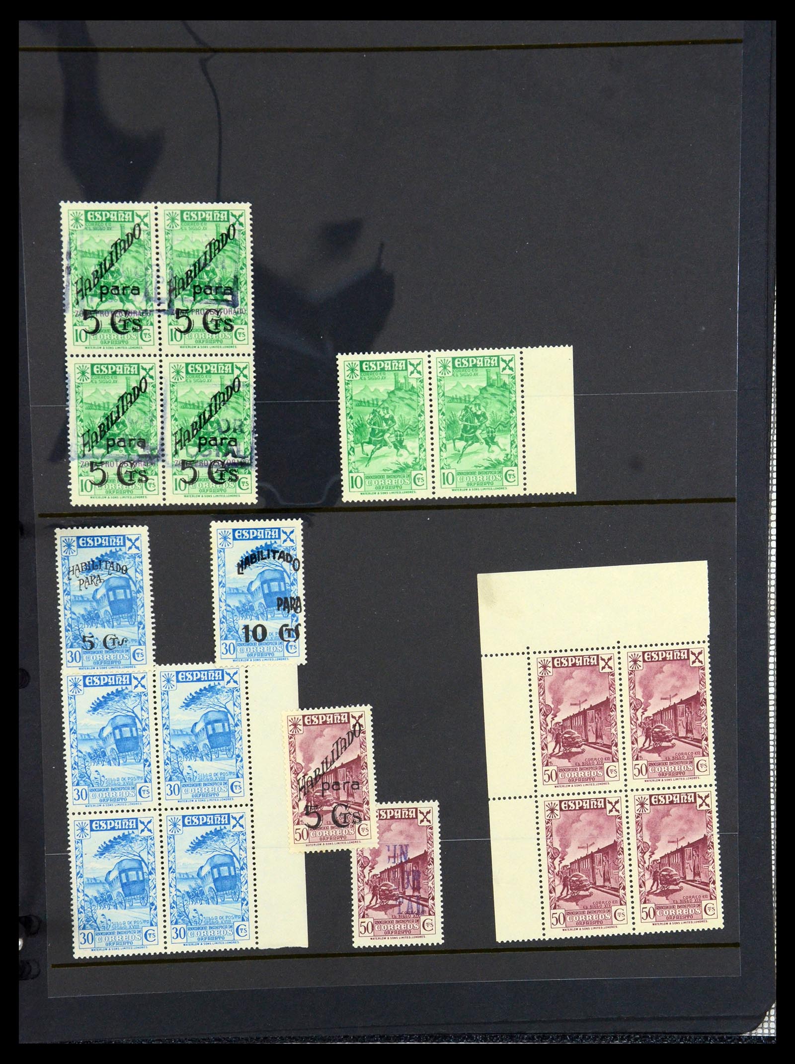 36298 040 - Postzegelverzameling 36298 Spanje lokaal en burgeroorlog 1931-1938.