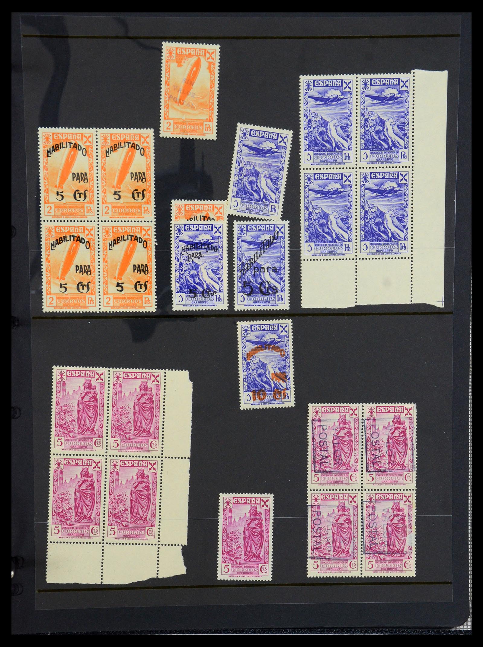 36298 041 - Postzegelverzameling 36298 Spanje lokaal en burgeroorlog 1931-1938.