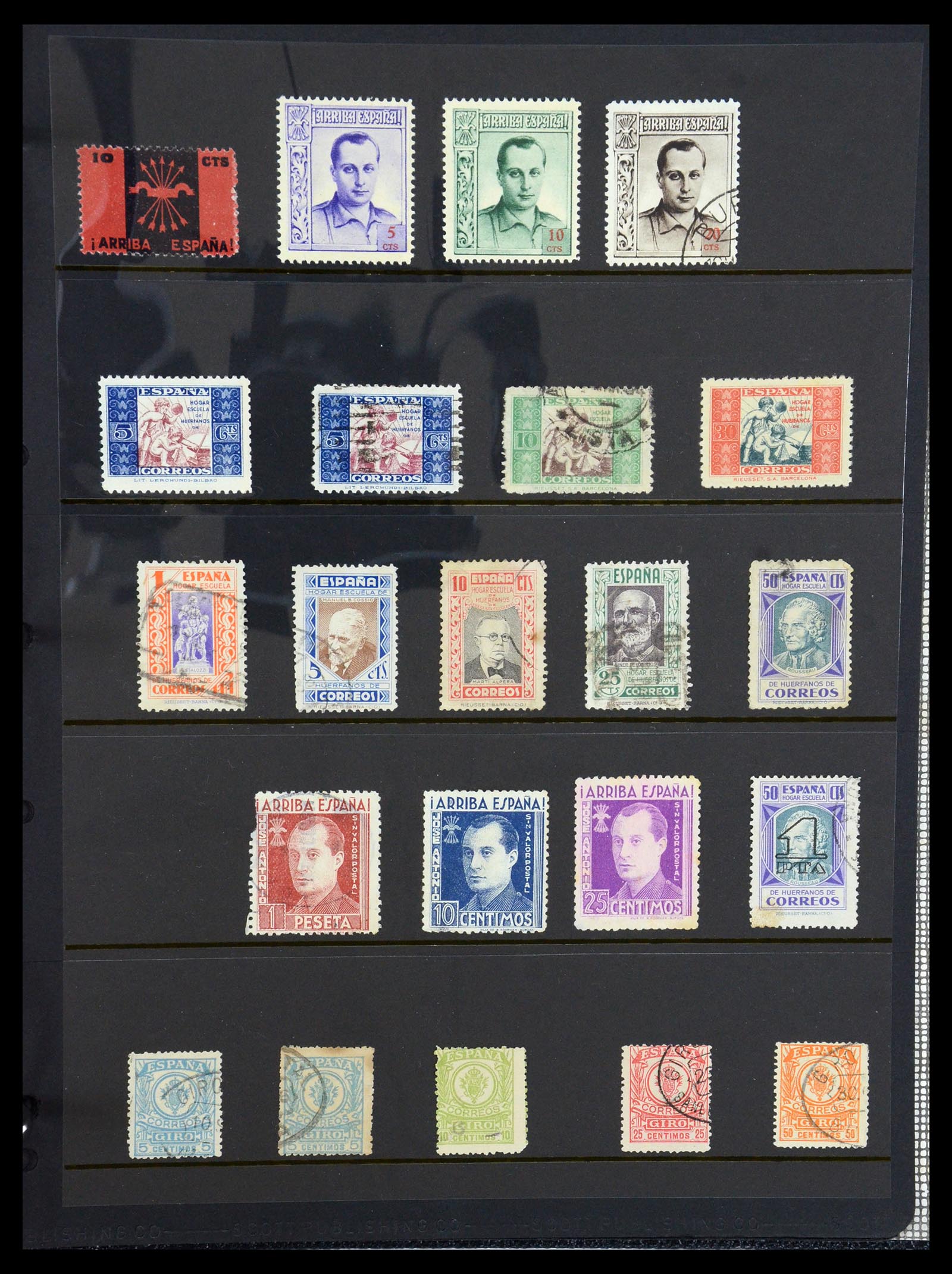 36298 042 - Postzegelverzameling 36298 Spanje lokaal en burgeroorlog 1931-1938.