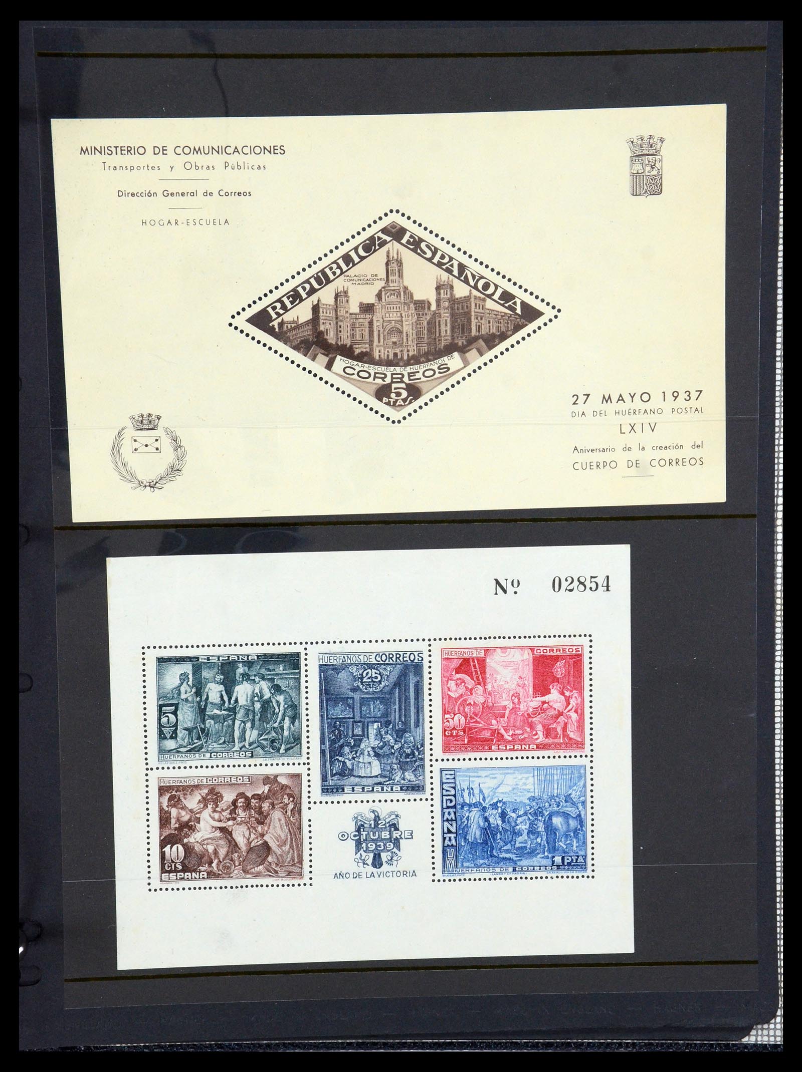 36298 043 - Postzegelverzameling 36298 Spanje lokaal en burgeroorlog 1931-1938.