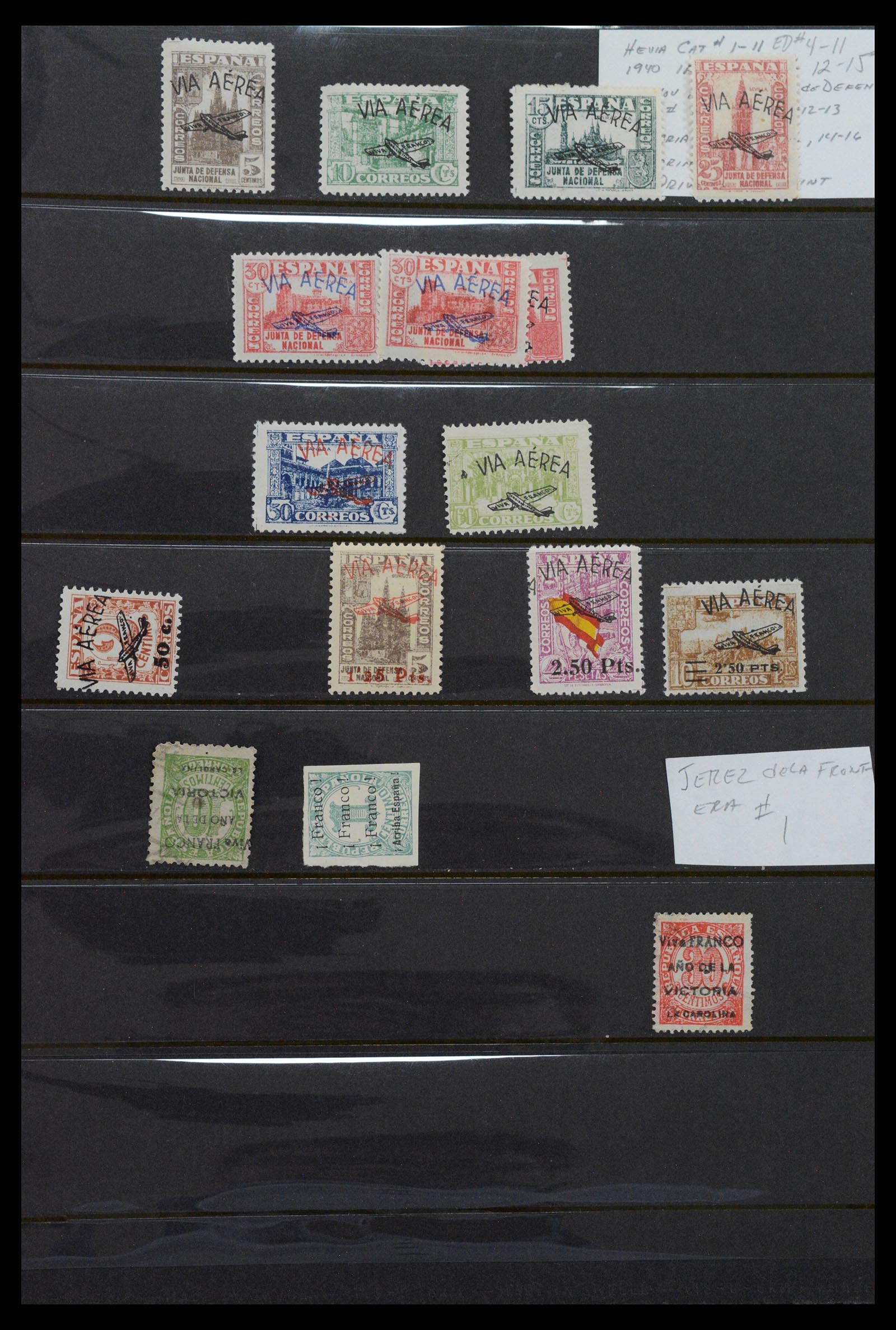 36298 044 - Stamp collection 36298 Spain local and civil war 1931-1938.